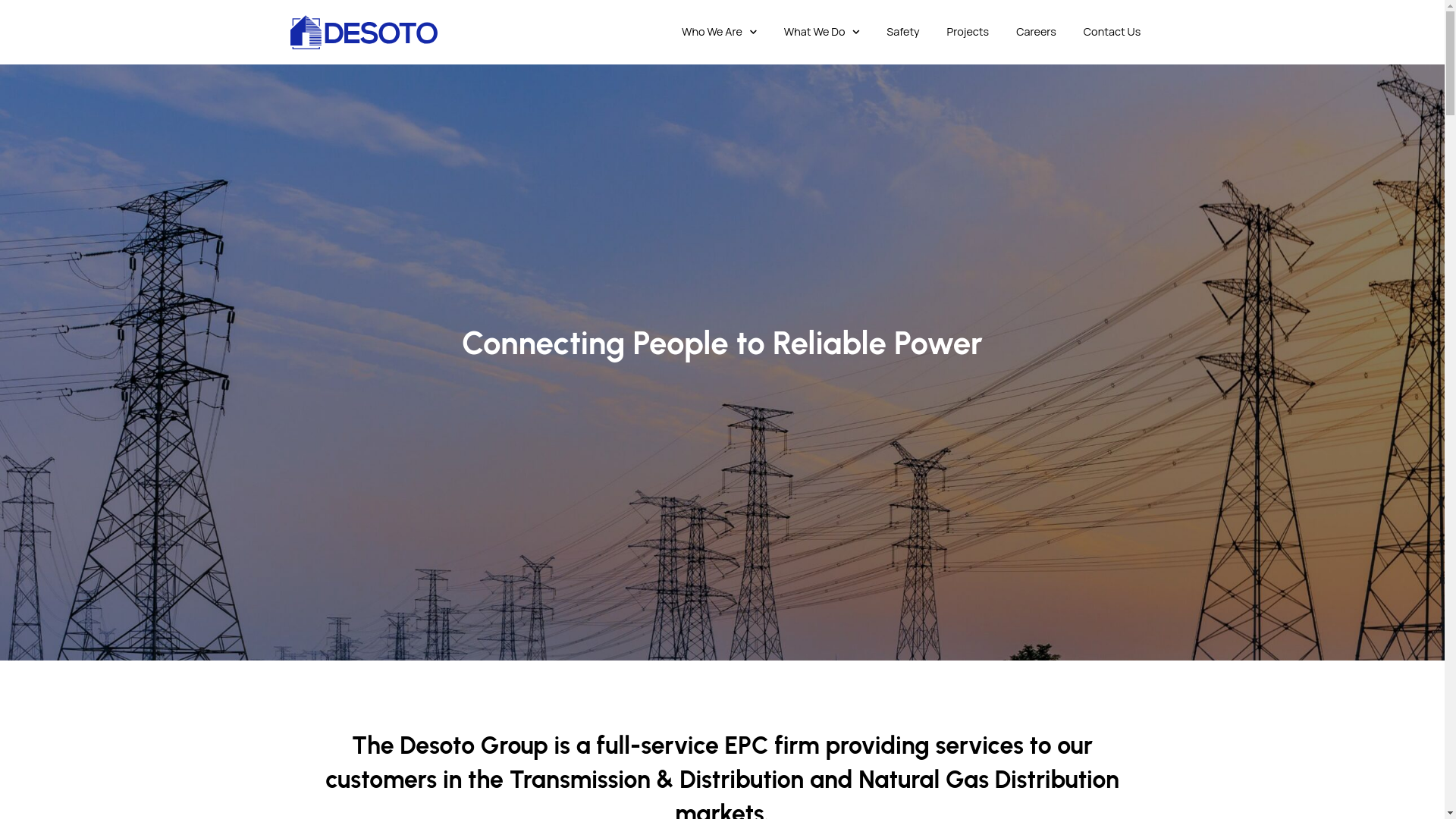 website screenshot of https://desotogroup.com/
