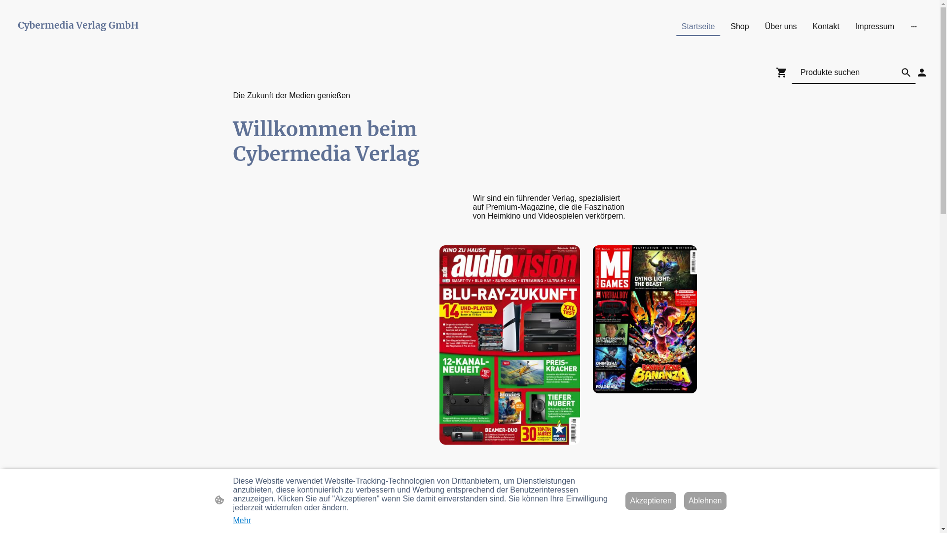 website screenshot of https://cybermediashop.de/
