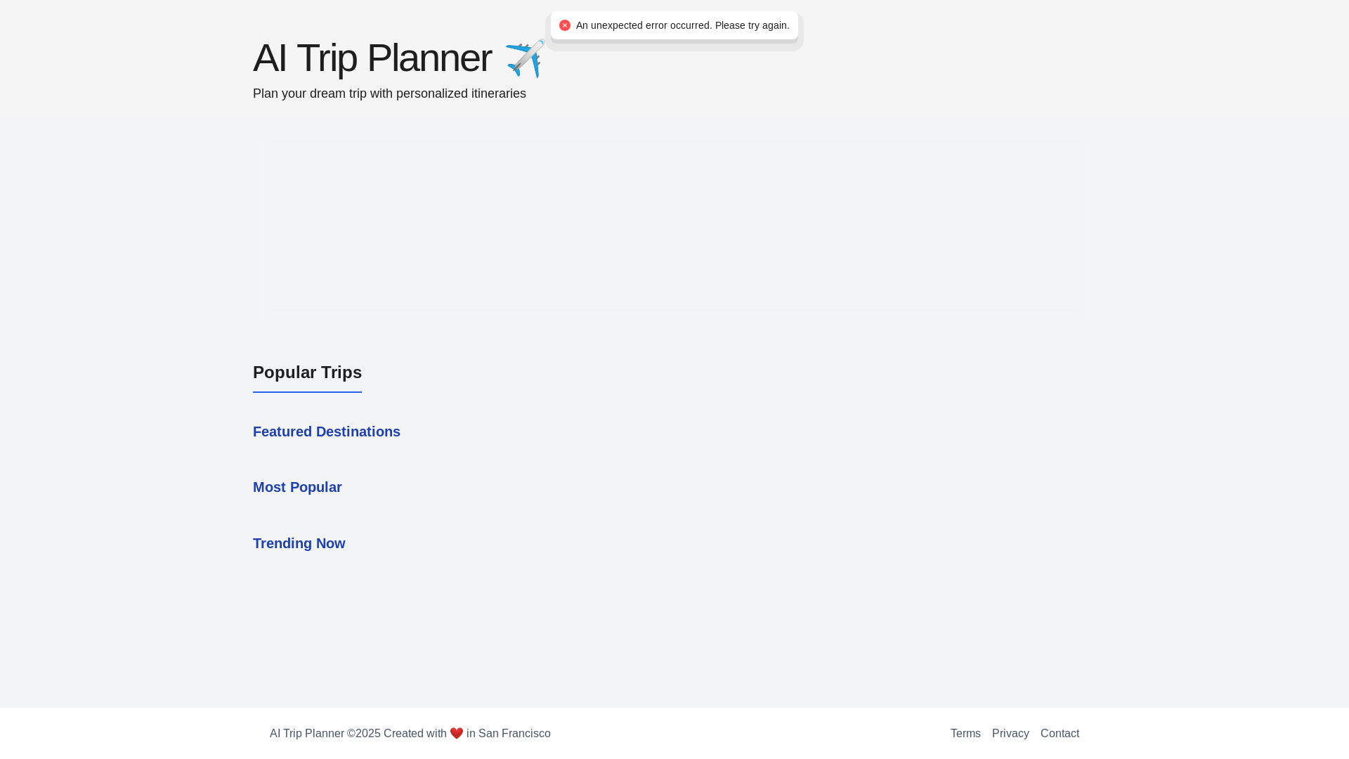 website screenshot of https://trip-planner-7ml.pages.dev/
