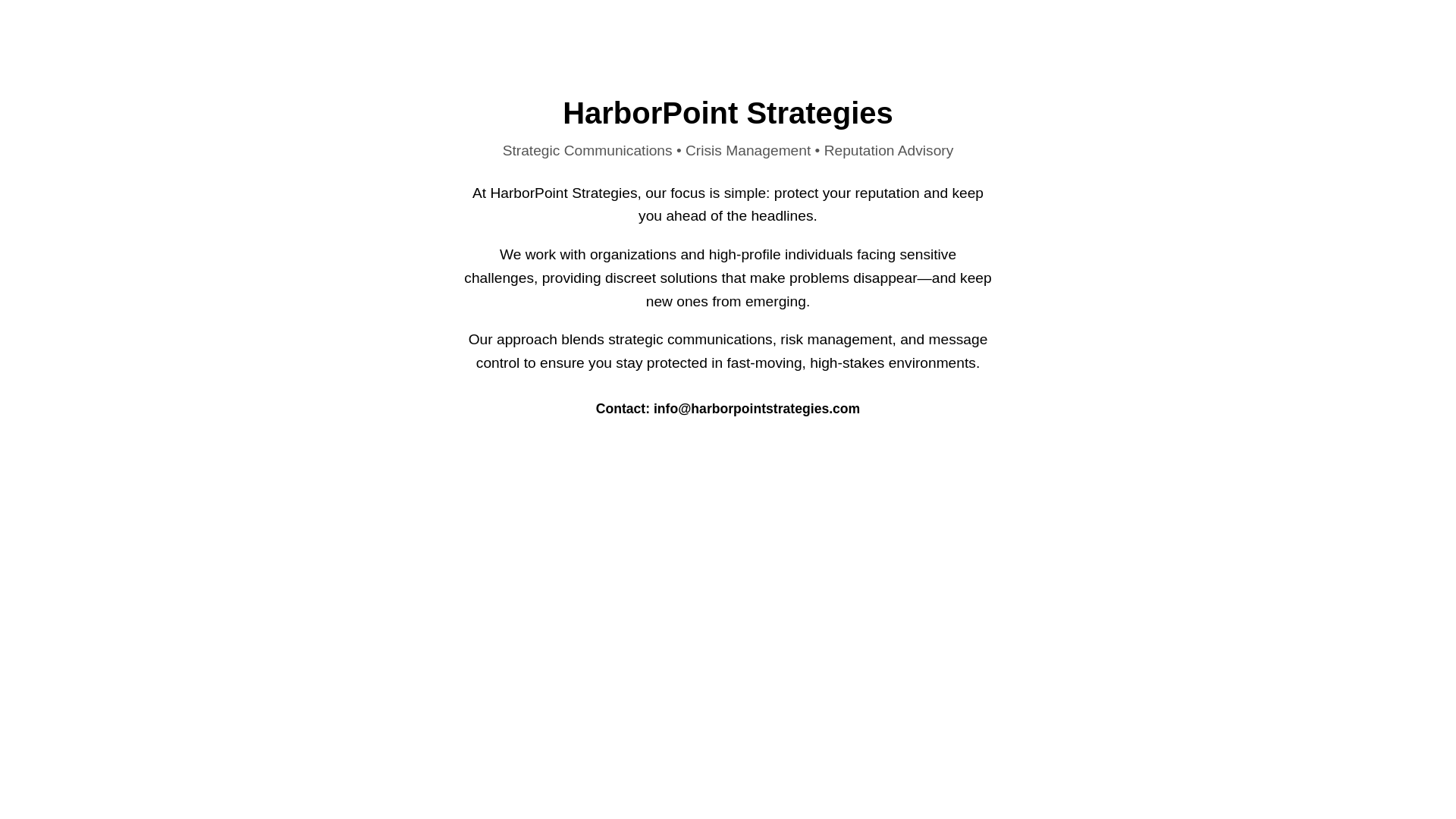 website screenshot of https://harborpoint.pages.dev/