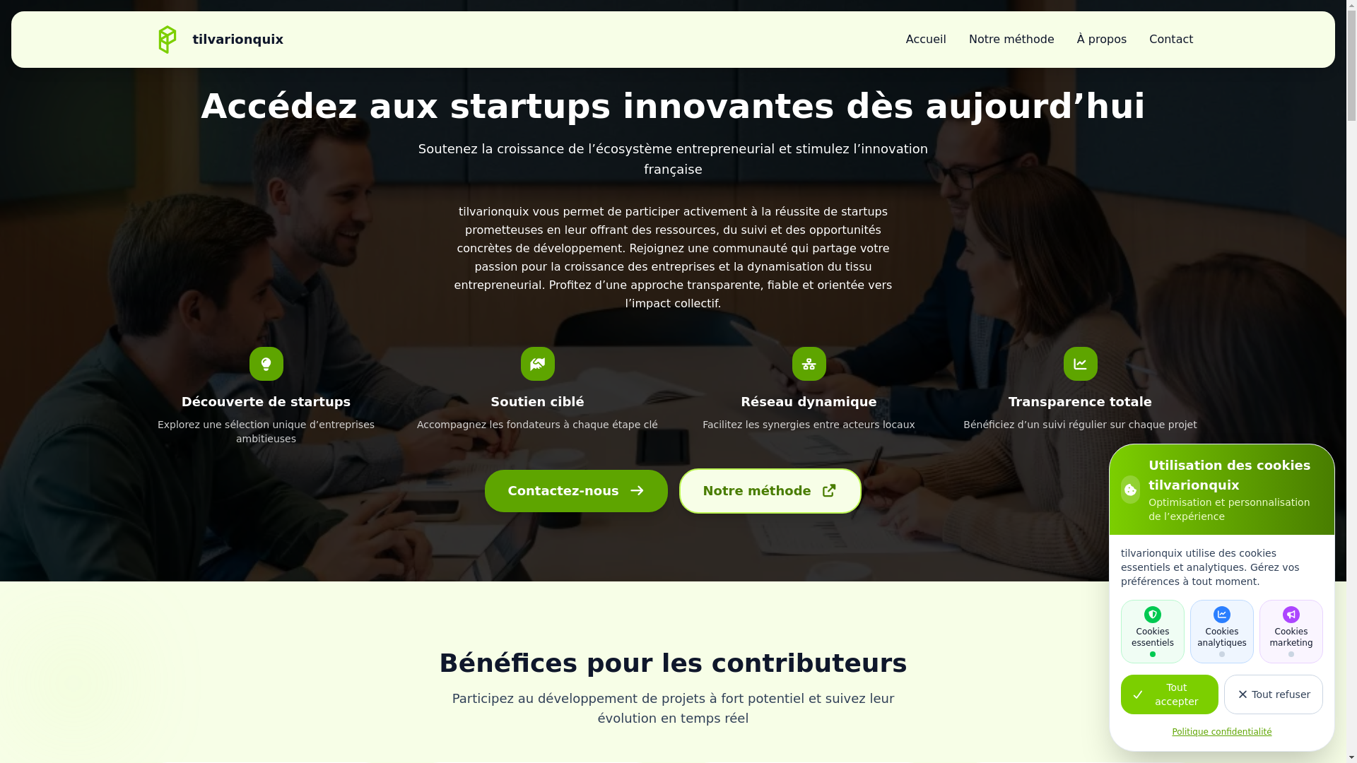 website screenshot of https://tilvarionquix.com/