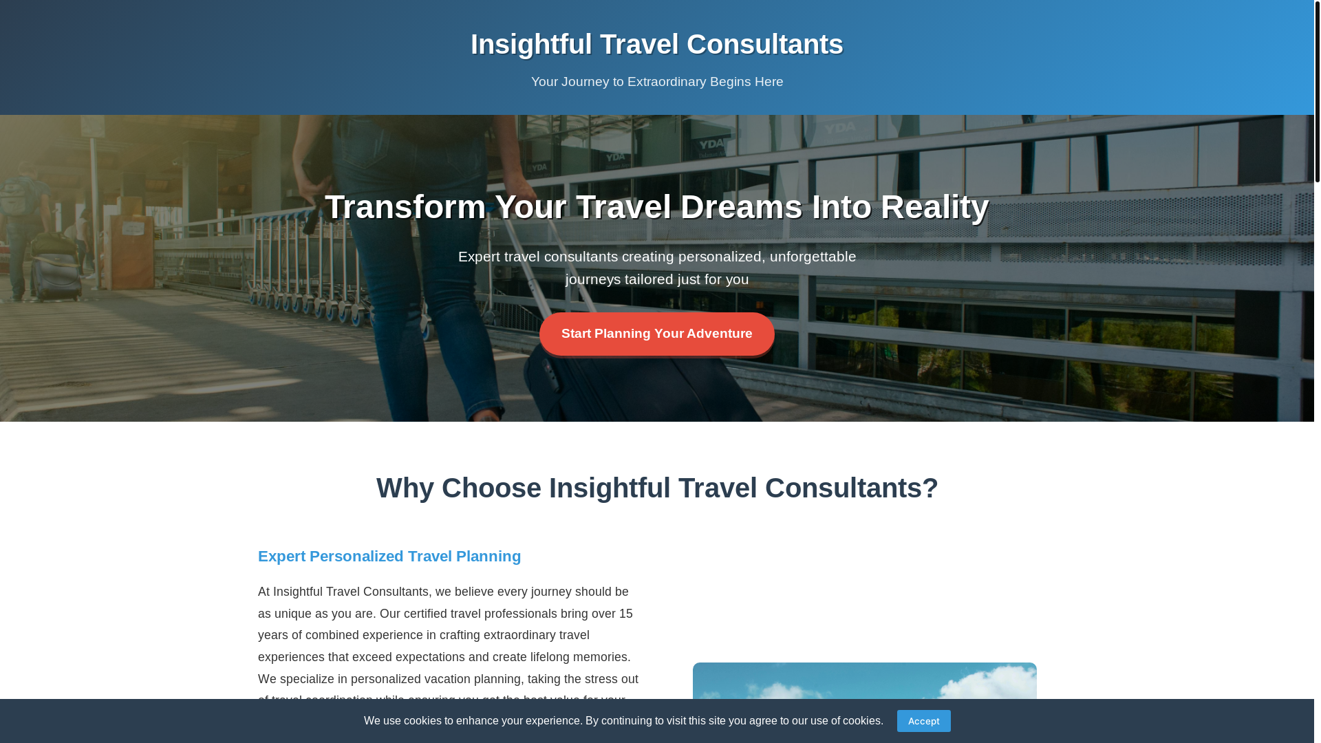 website screenshot of https://insightfultravelconsultants.live/