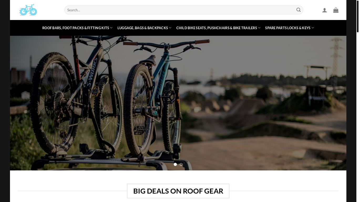 website screenshot of https://roofrackssale.com/