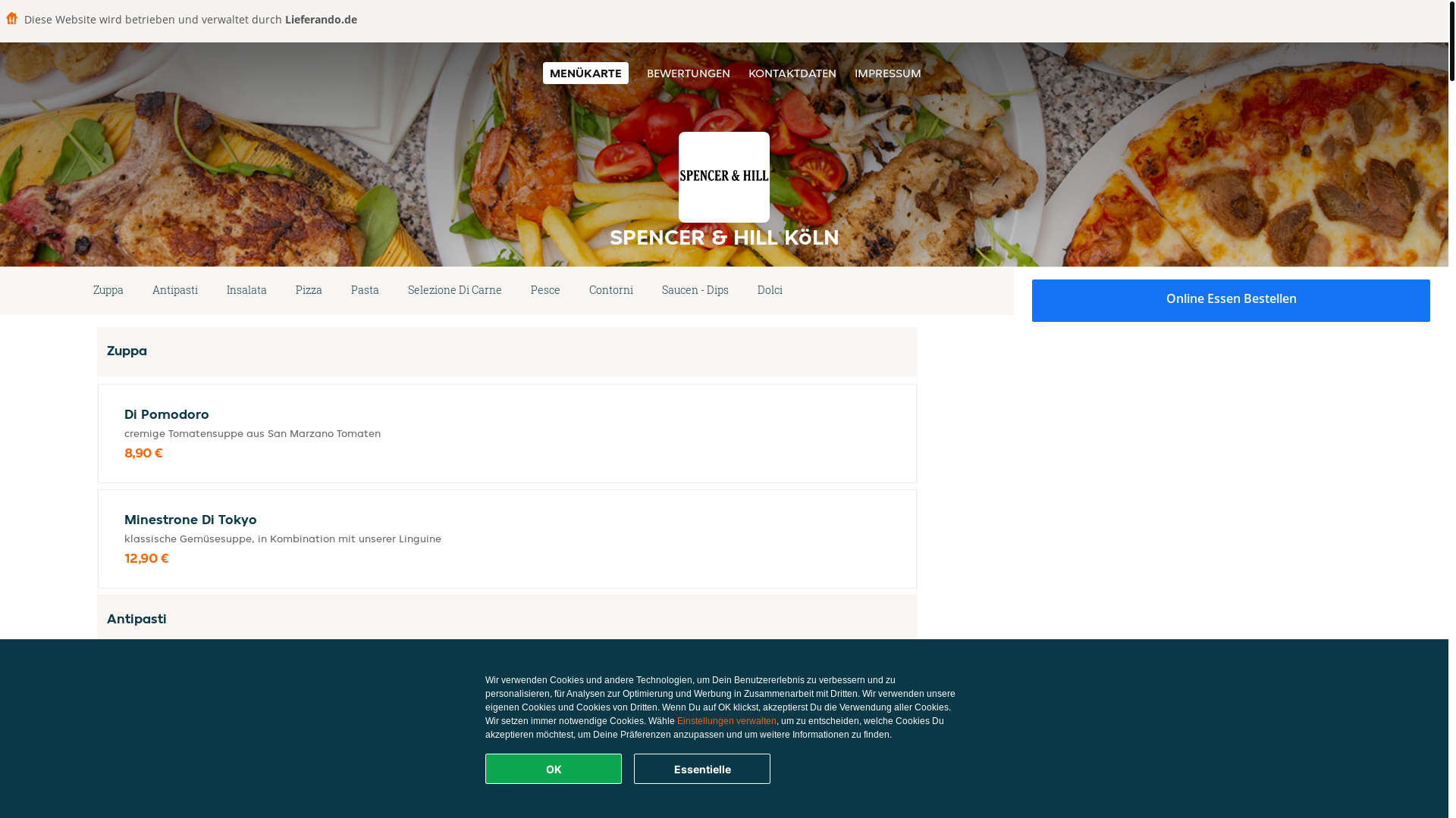 website screenshot of https://spencerhill-koln.de/