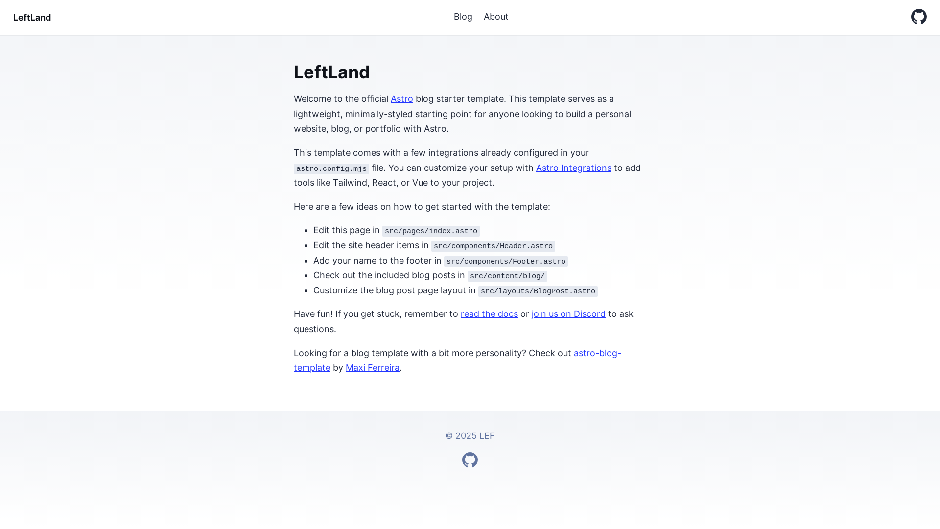 website screenshot of https://leftland.pages.dev/