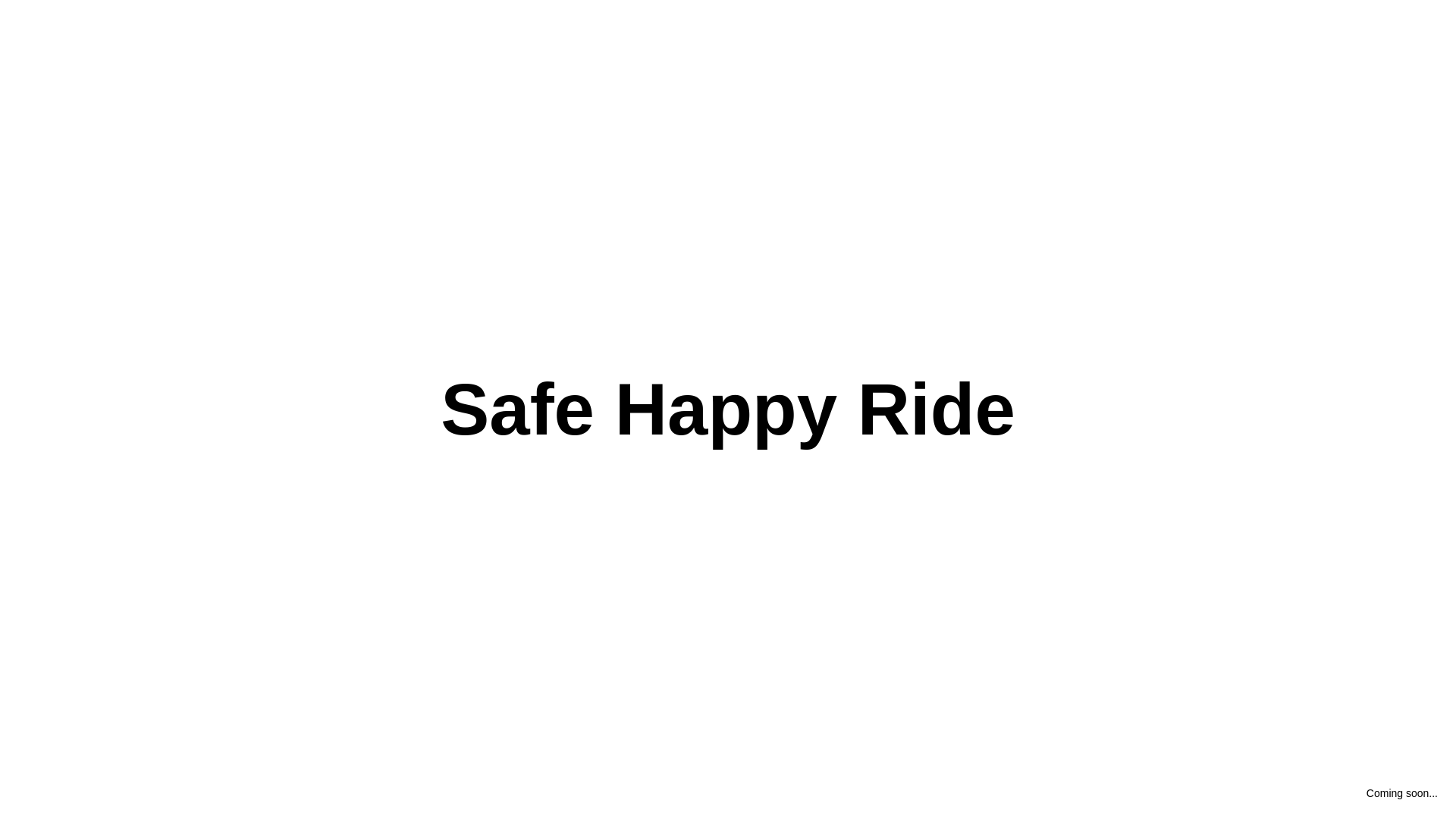 website screenshot of https://safehappyride.com/