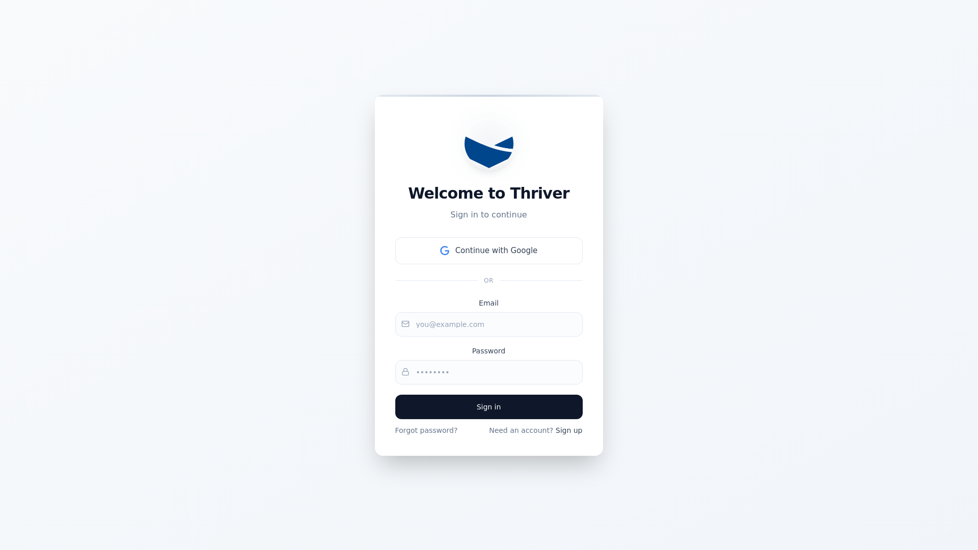 website screenshot of https://flythriver.com/