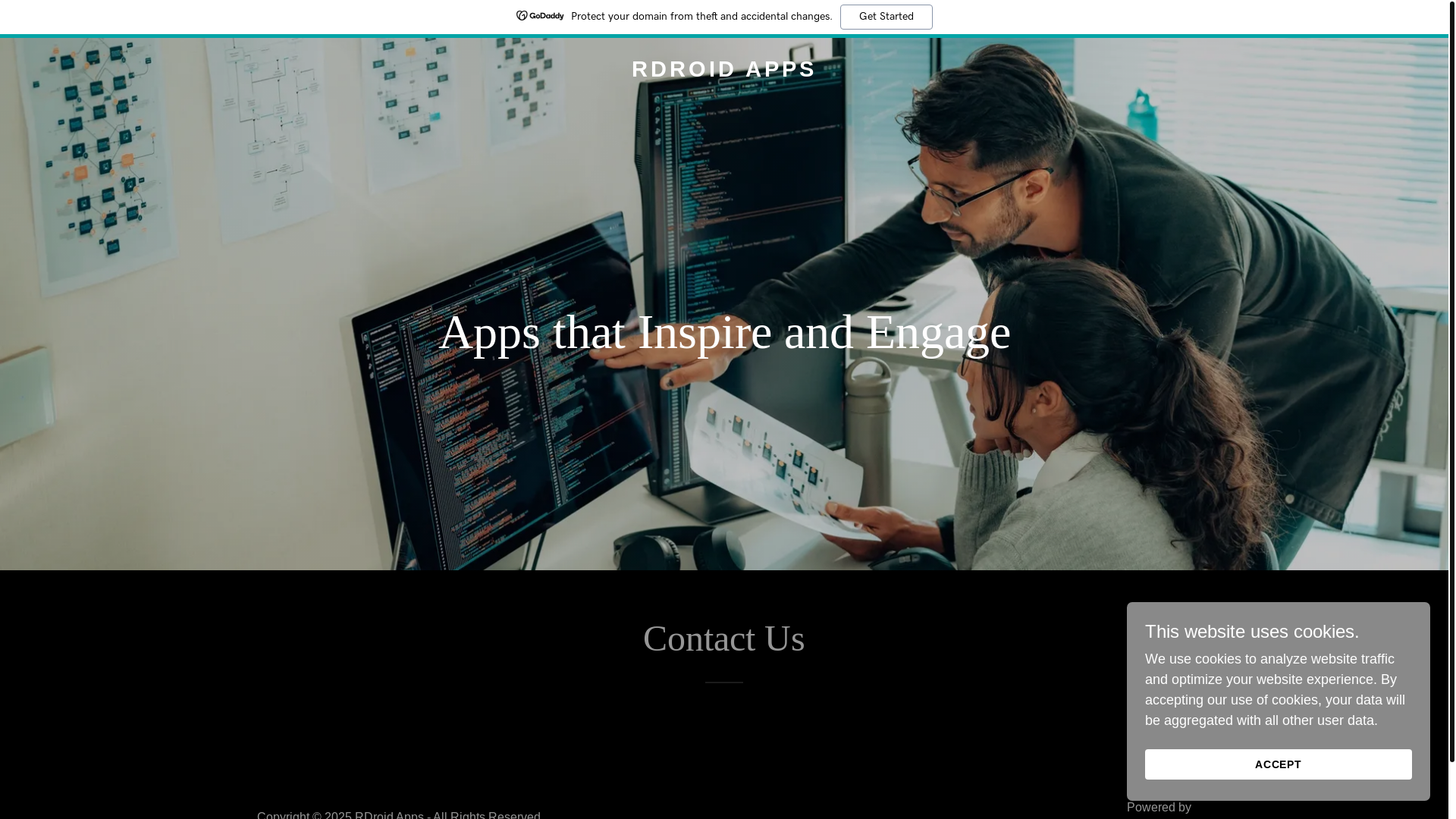 website screenshot of https://rdroidapps.com/
