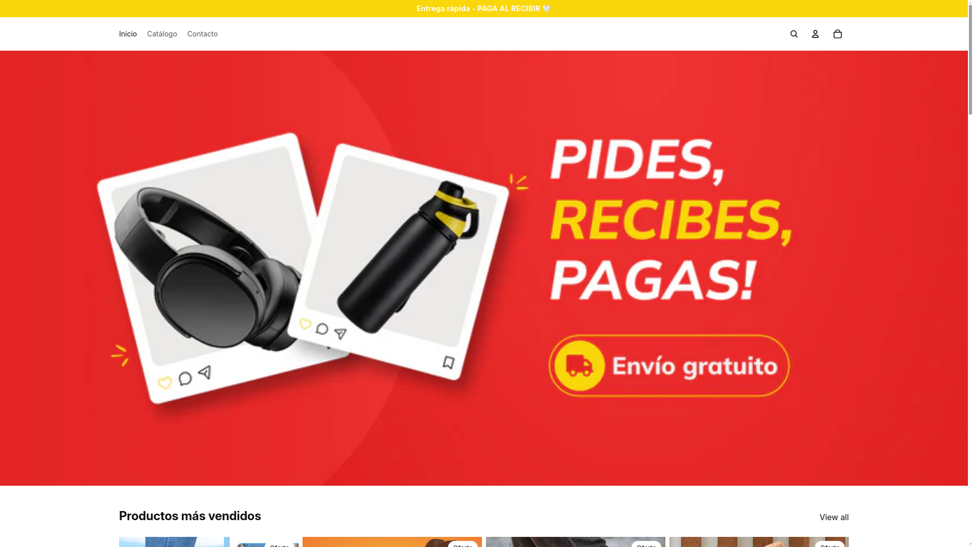 website screenshot of https://tiendaecovital.co/