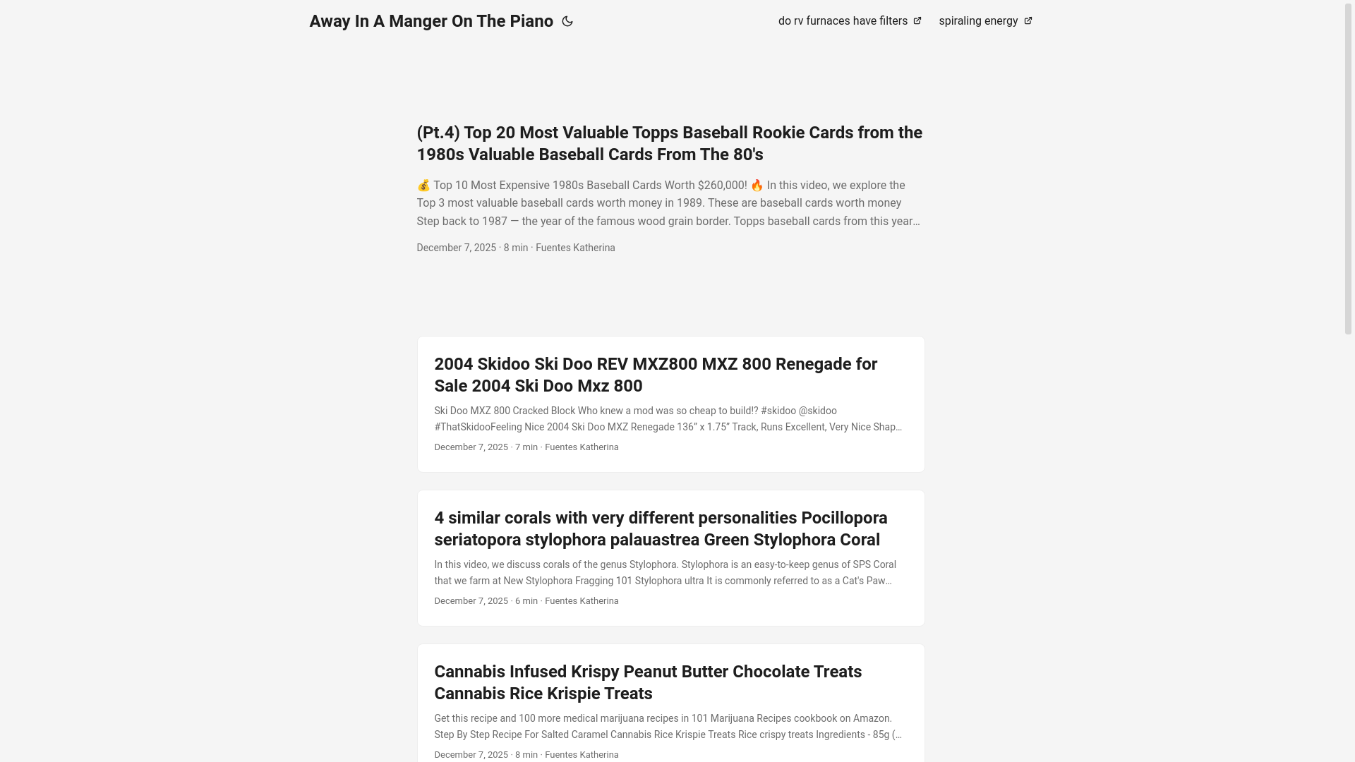 website screenshot of https://awayinamangeronthepiano2.pages.dev/