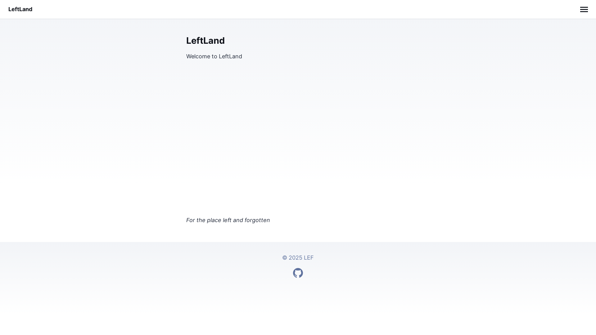 website screenshot of https://leftland.pages.dev/