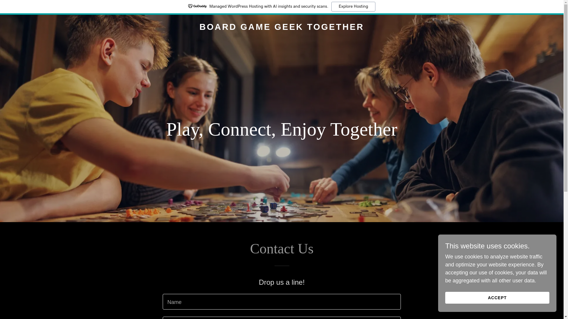 website screenshot of https://boardgamegeektogether.net/