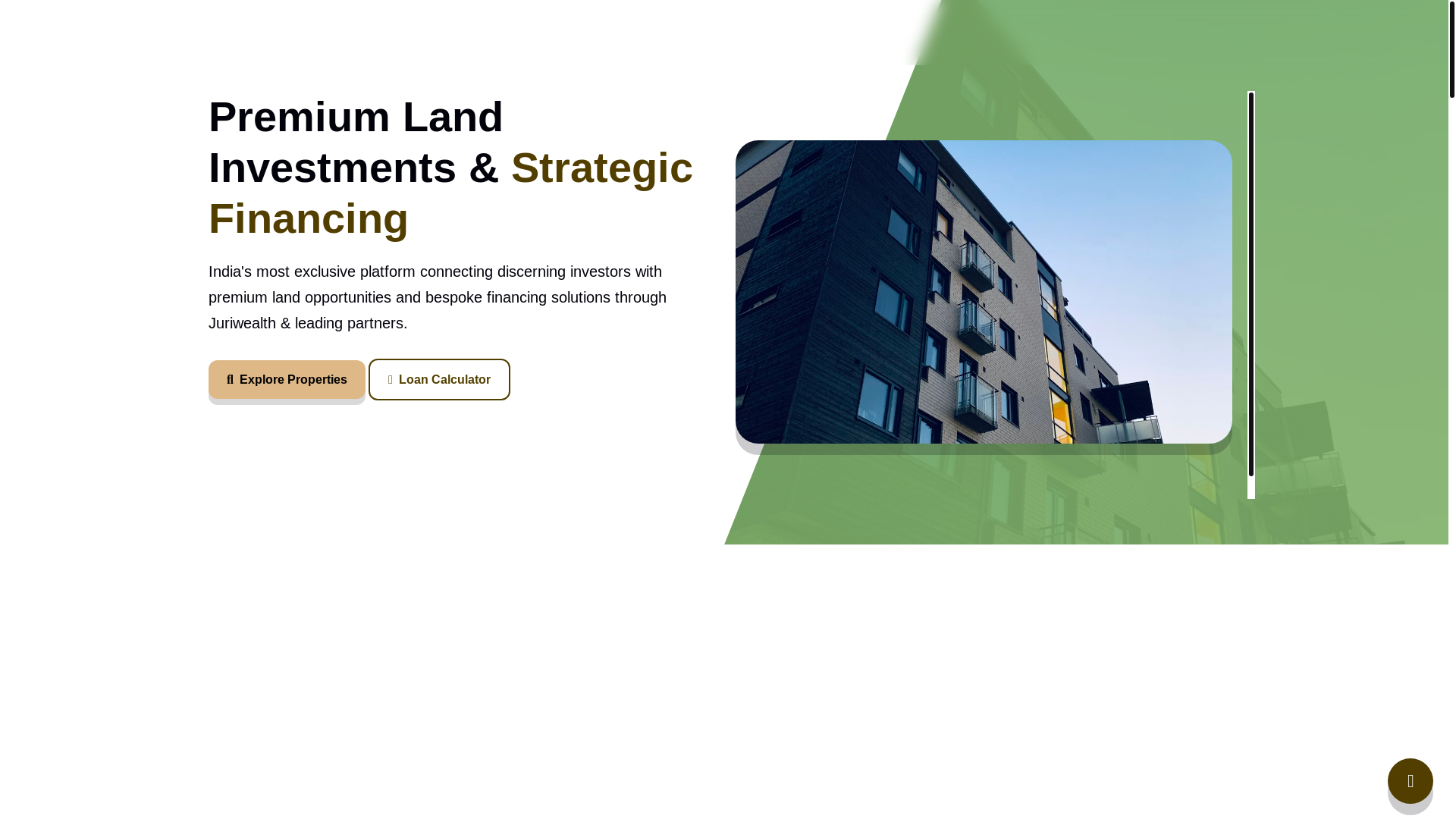 website screenshot of https://juriwealth.com/