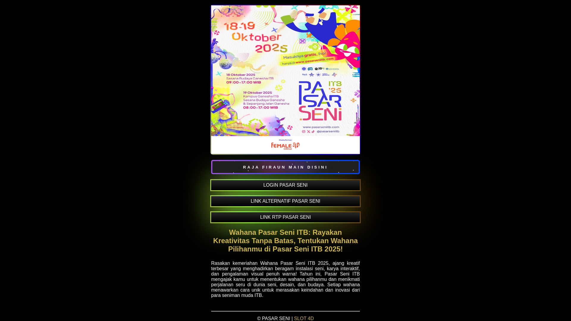 website screenshot of https://pasarseni.pages.dev/