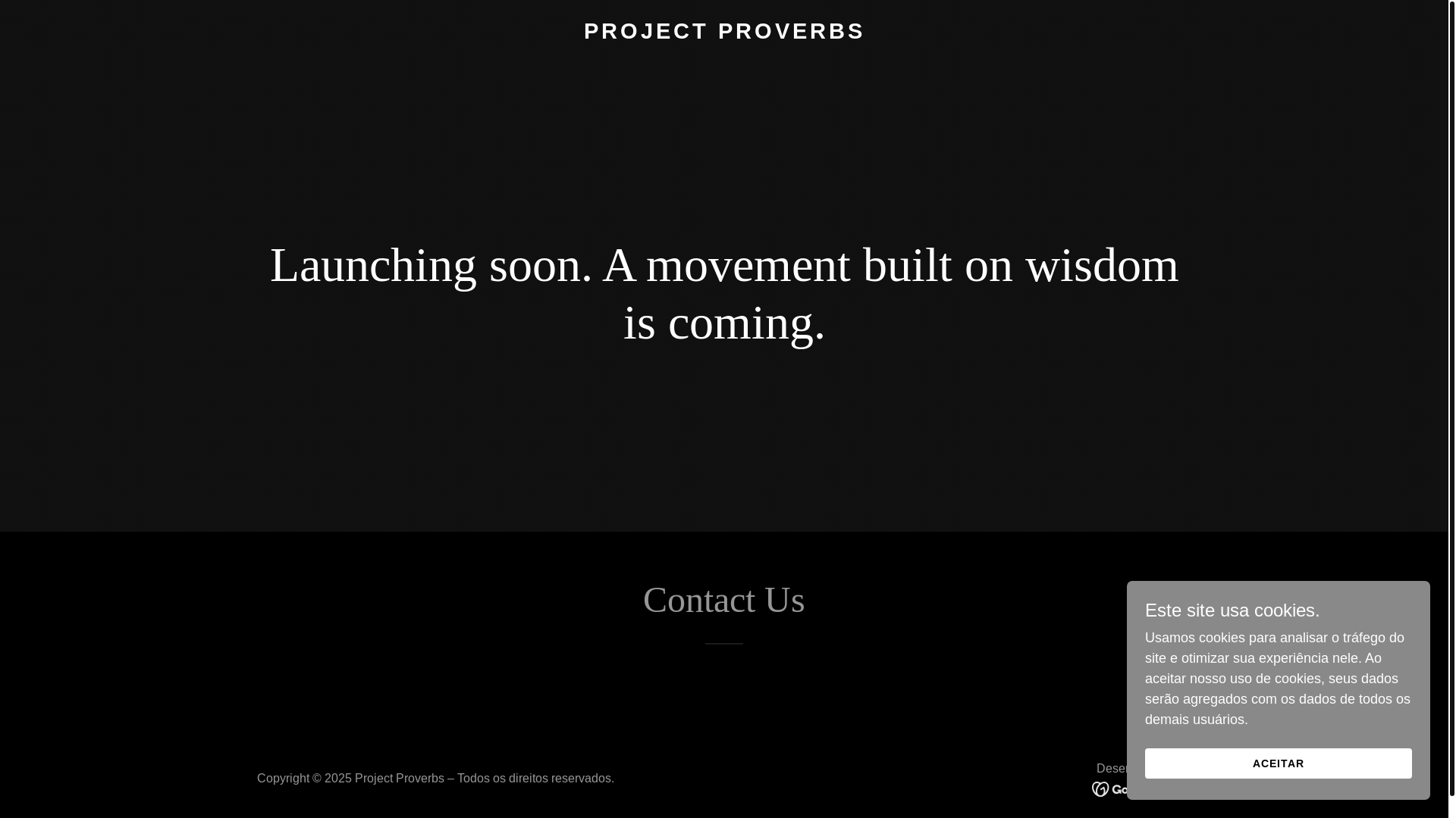 website screenshot of https://theprojectproverbs.com/