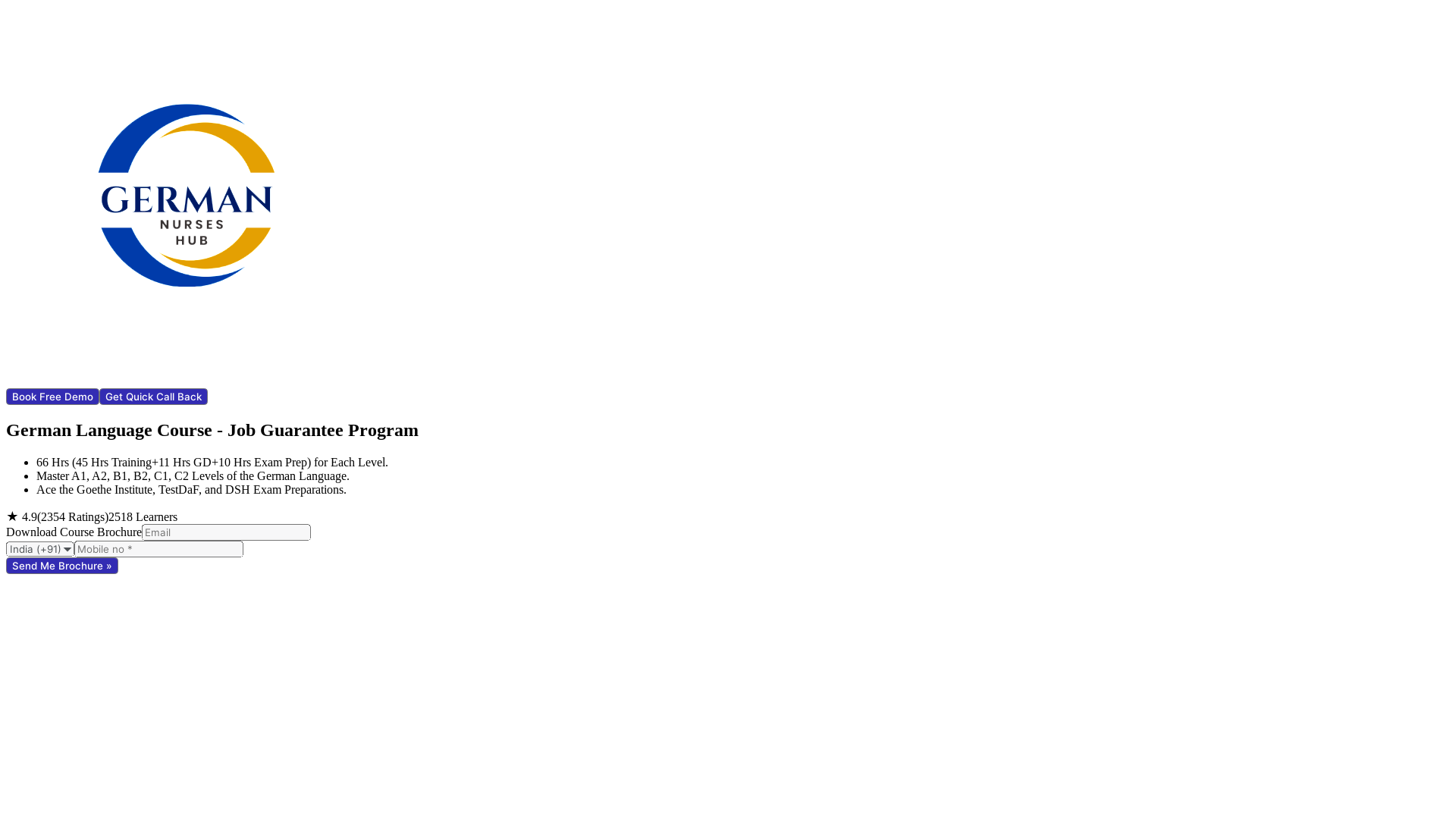 website screenshot of https://germancourseindia.com/