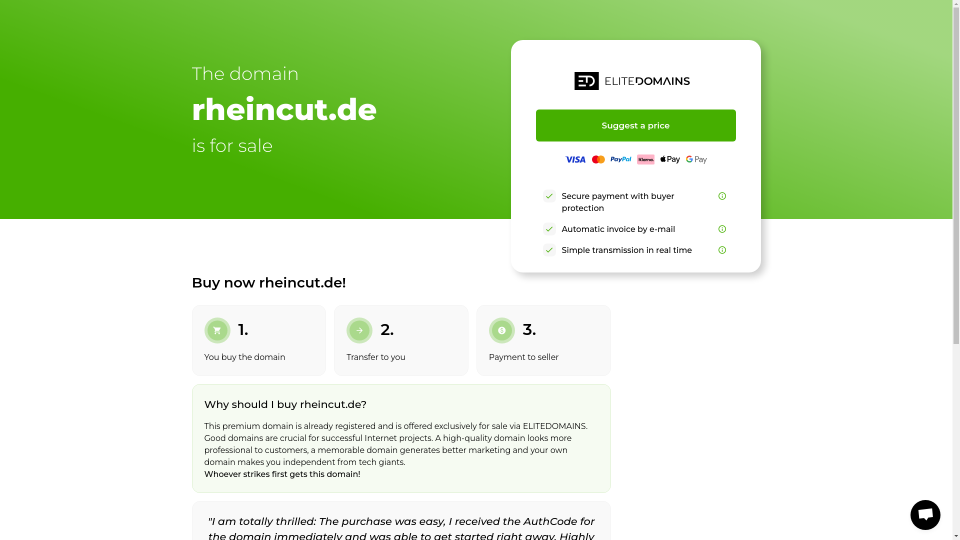 website screenshot of https://rheincut.de/