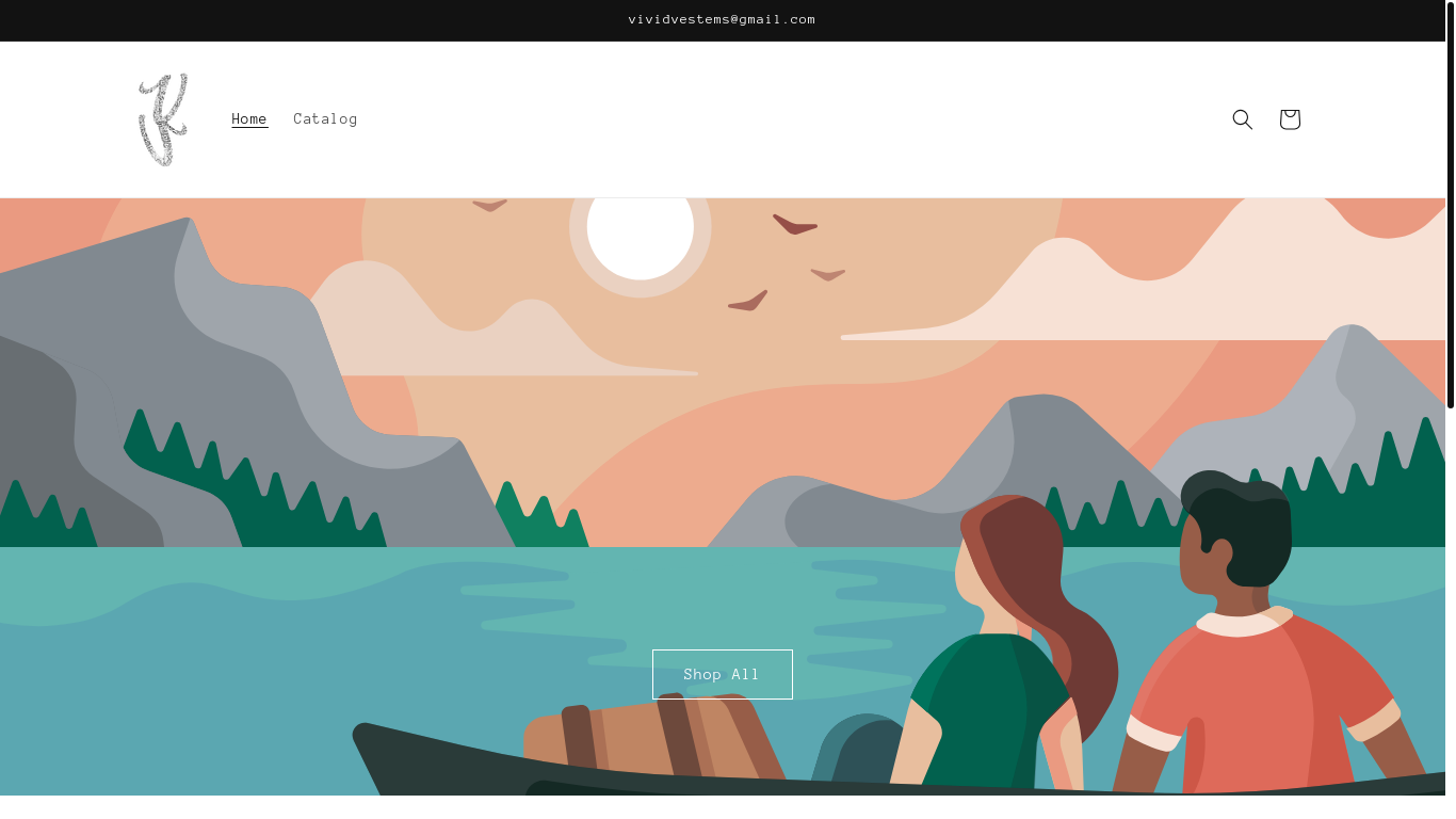 website screenshot of https://vividvestems.store/