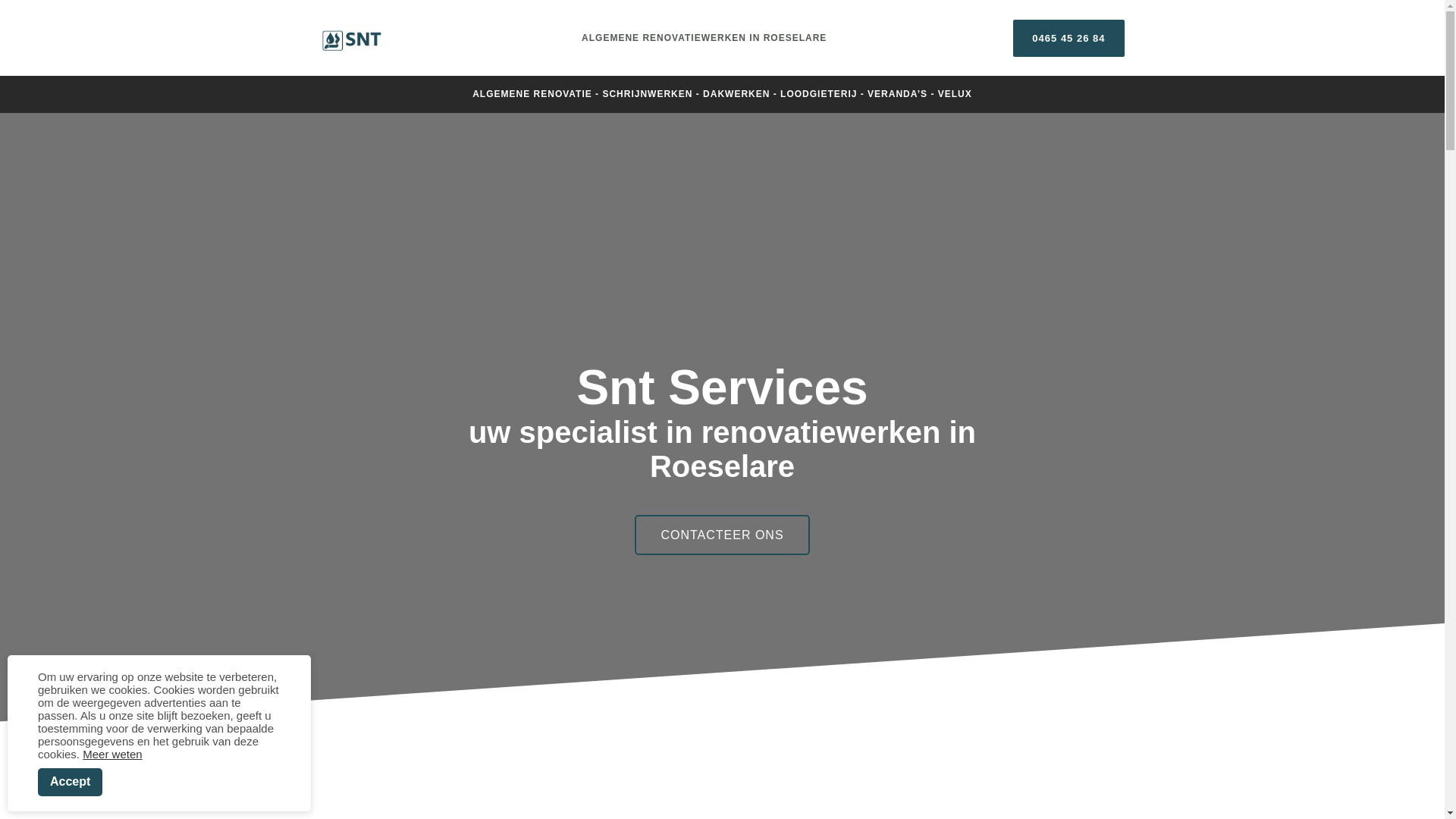 website screenshot of https://snt-services.be/