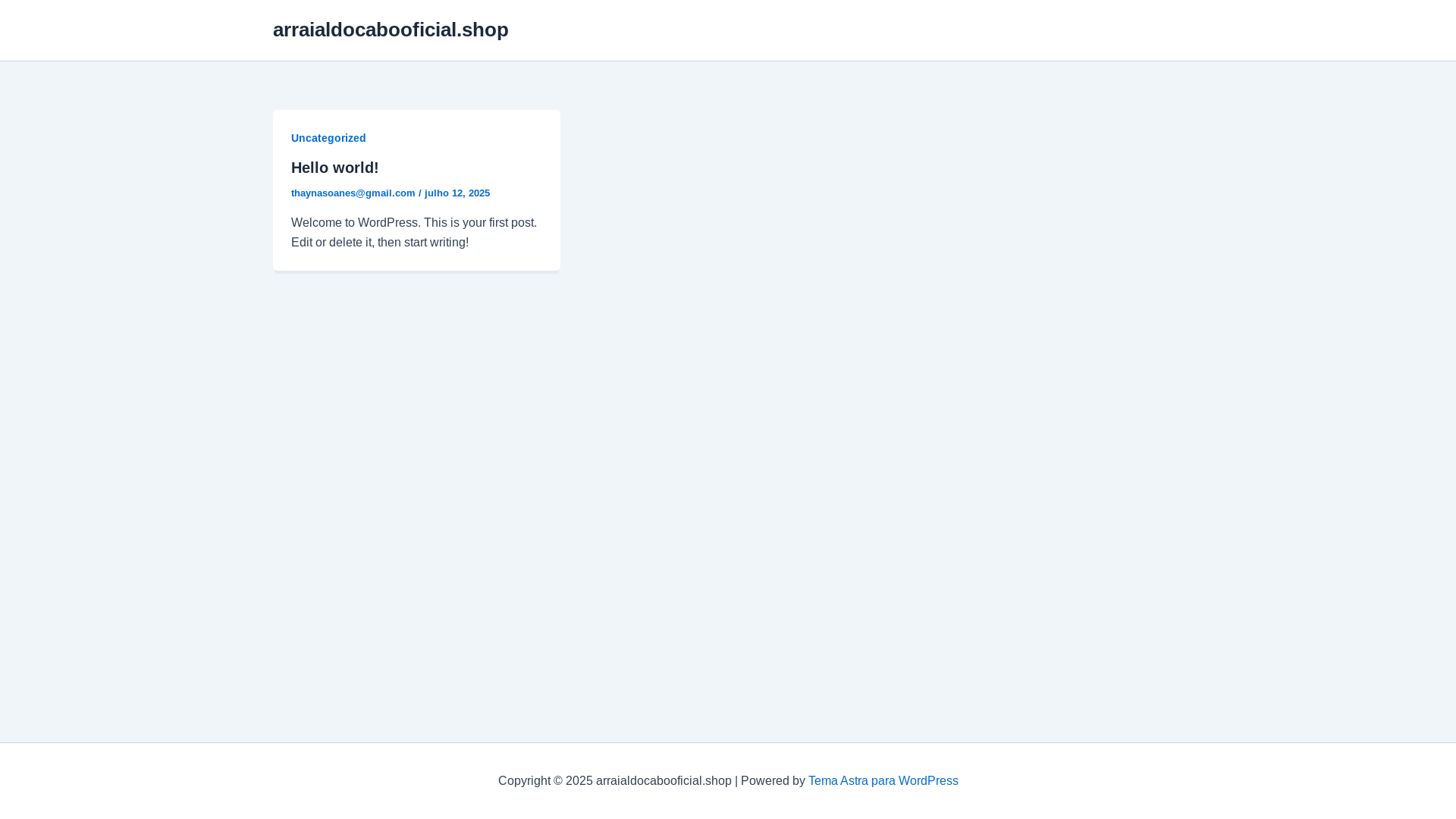 website screenshot of https://arraialdocabooficial.shop/
