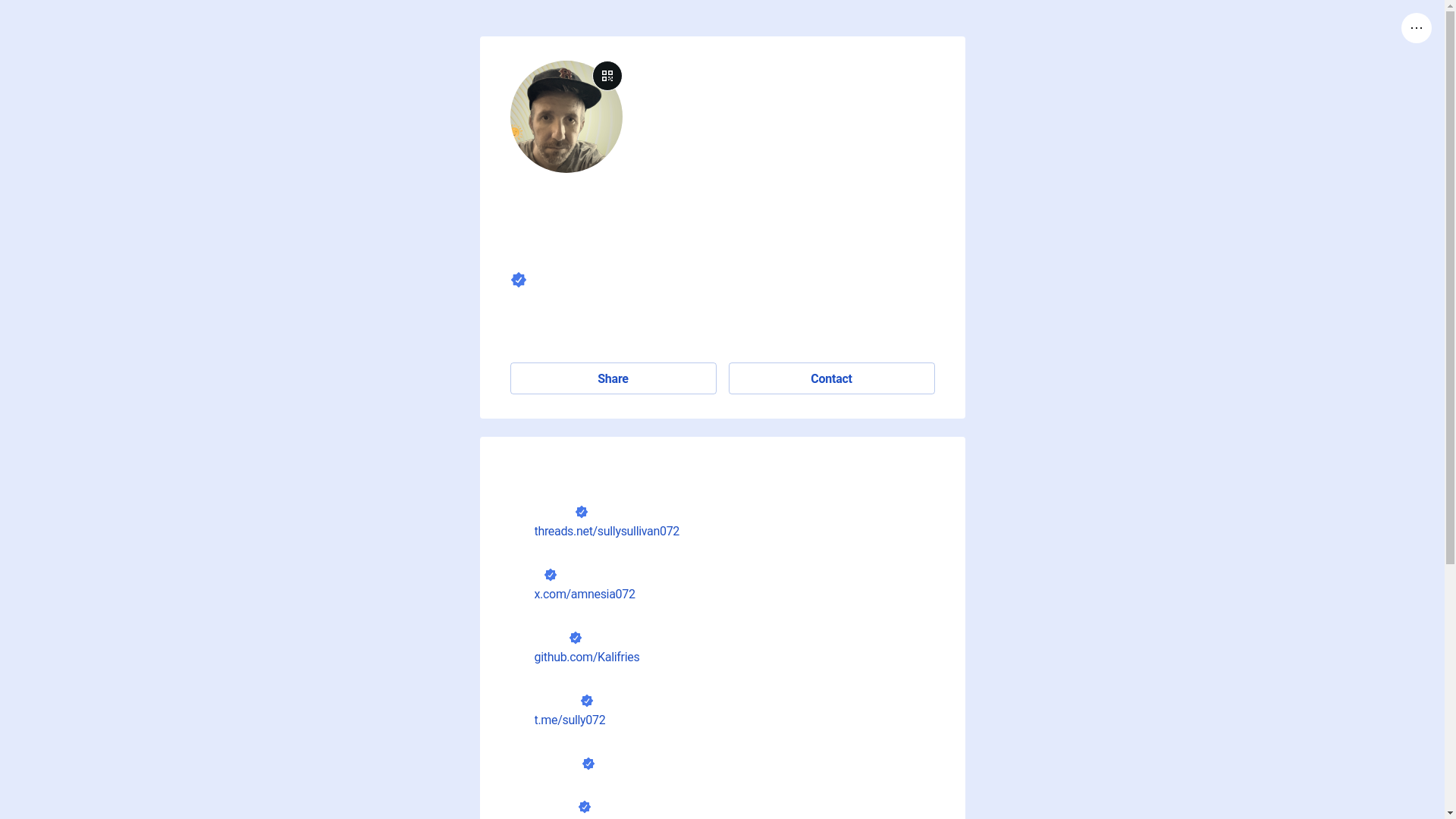 website screenshot of https://michaelsullivan.ninja/