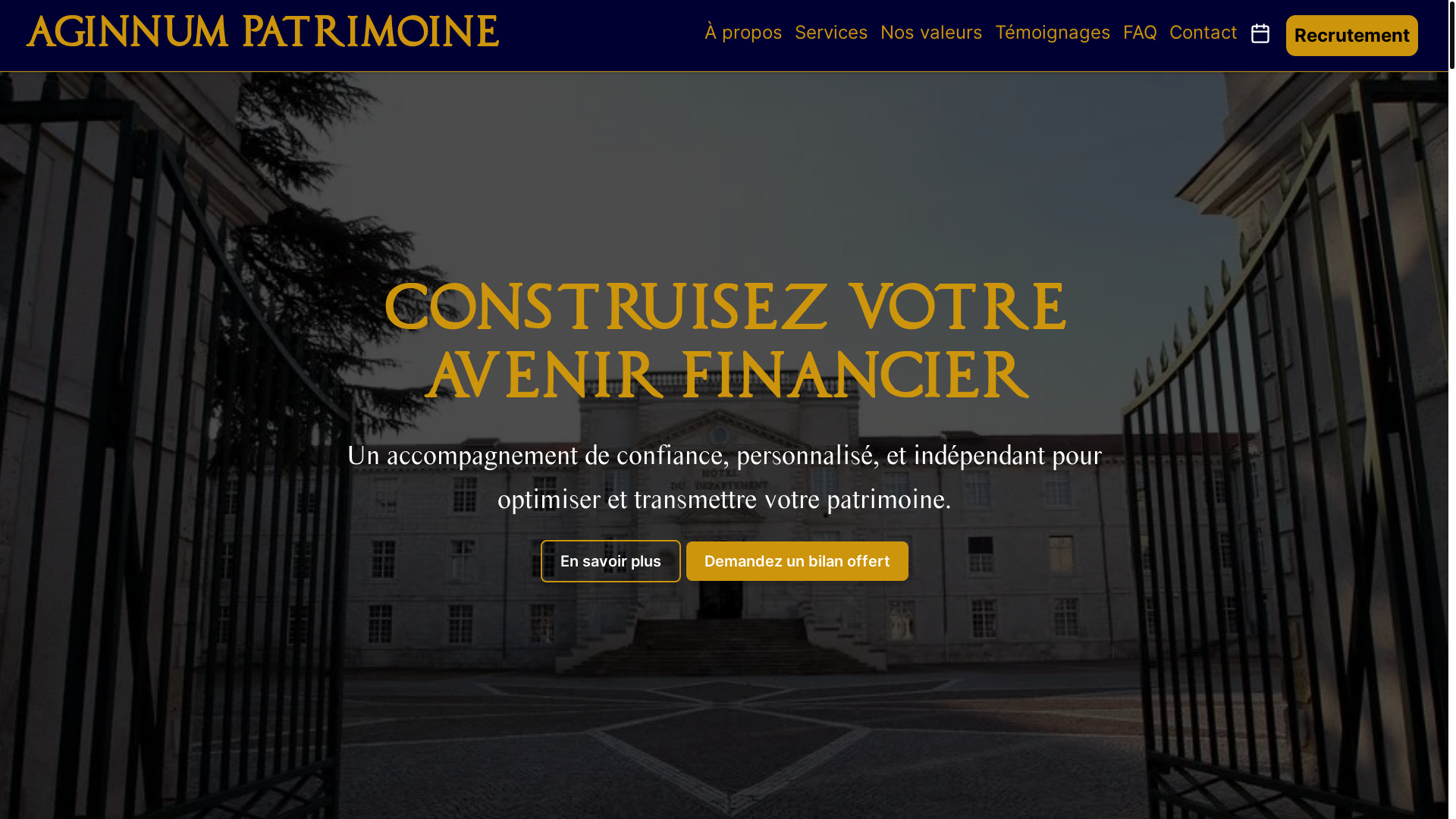 website screenshot of https://aginnum-patrimoine.pages.dev/