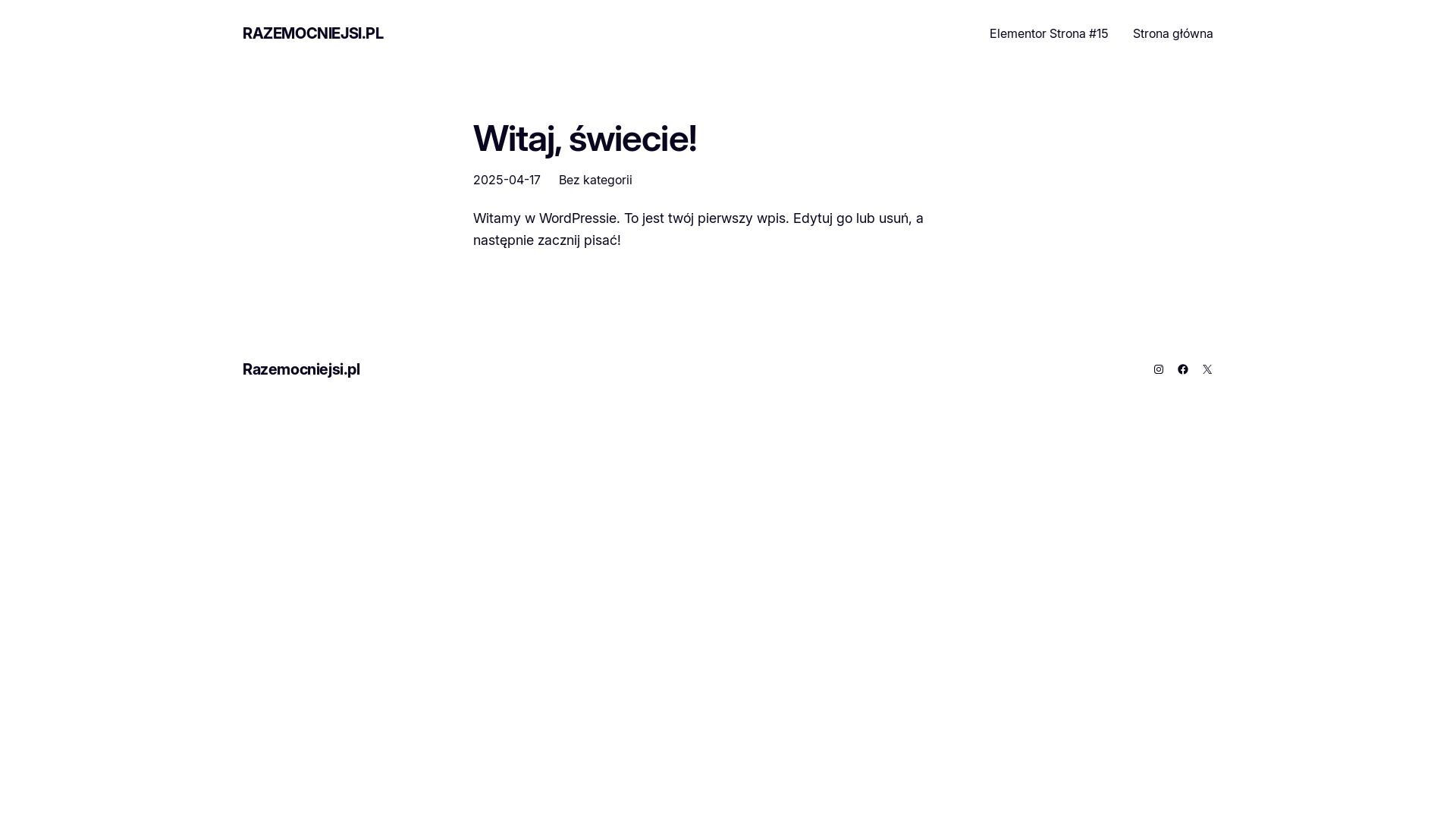 website screenshot of https://razemocniejsi.pl/