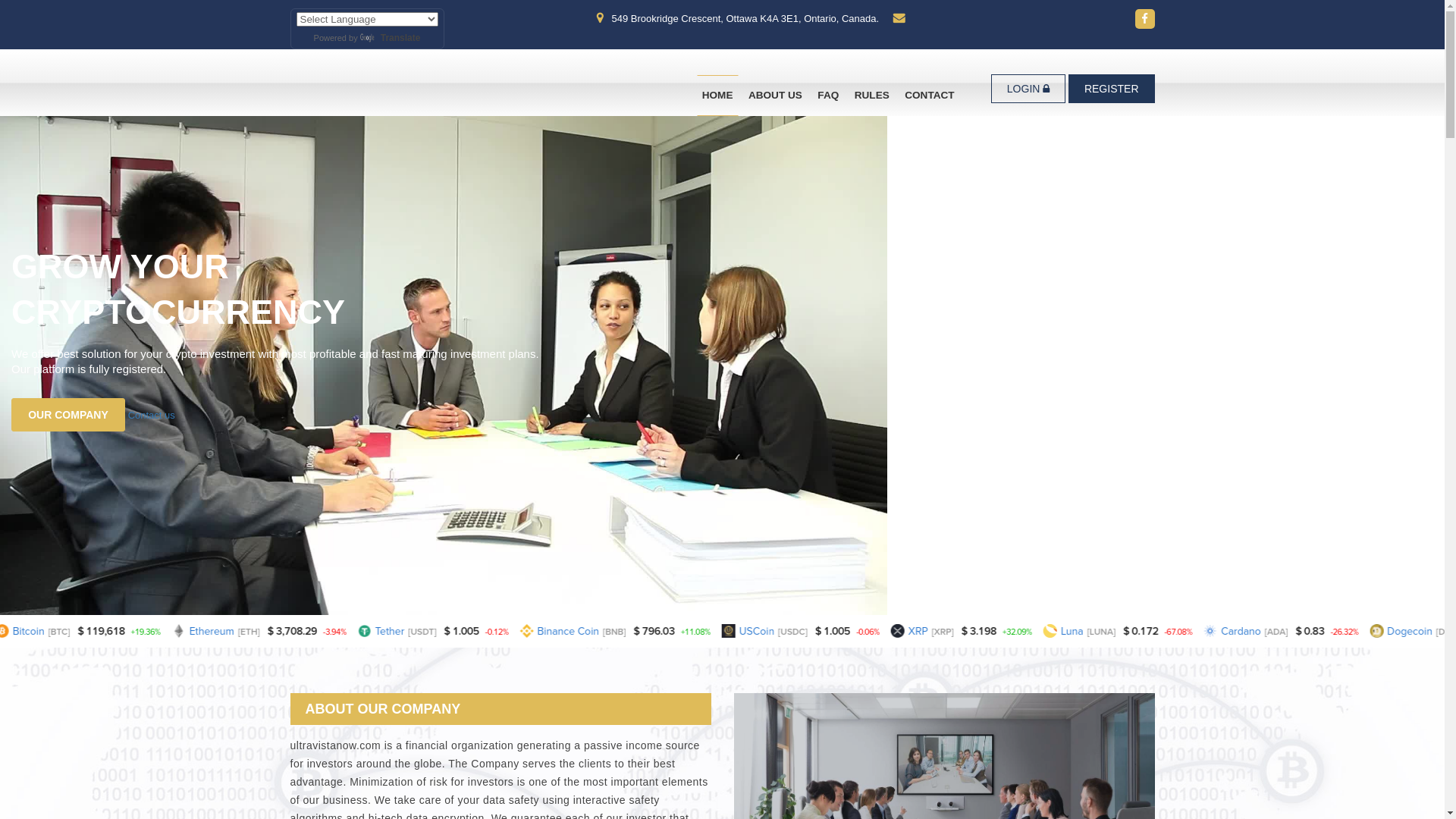 website screenshot of https://ultravistanow.com/