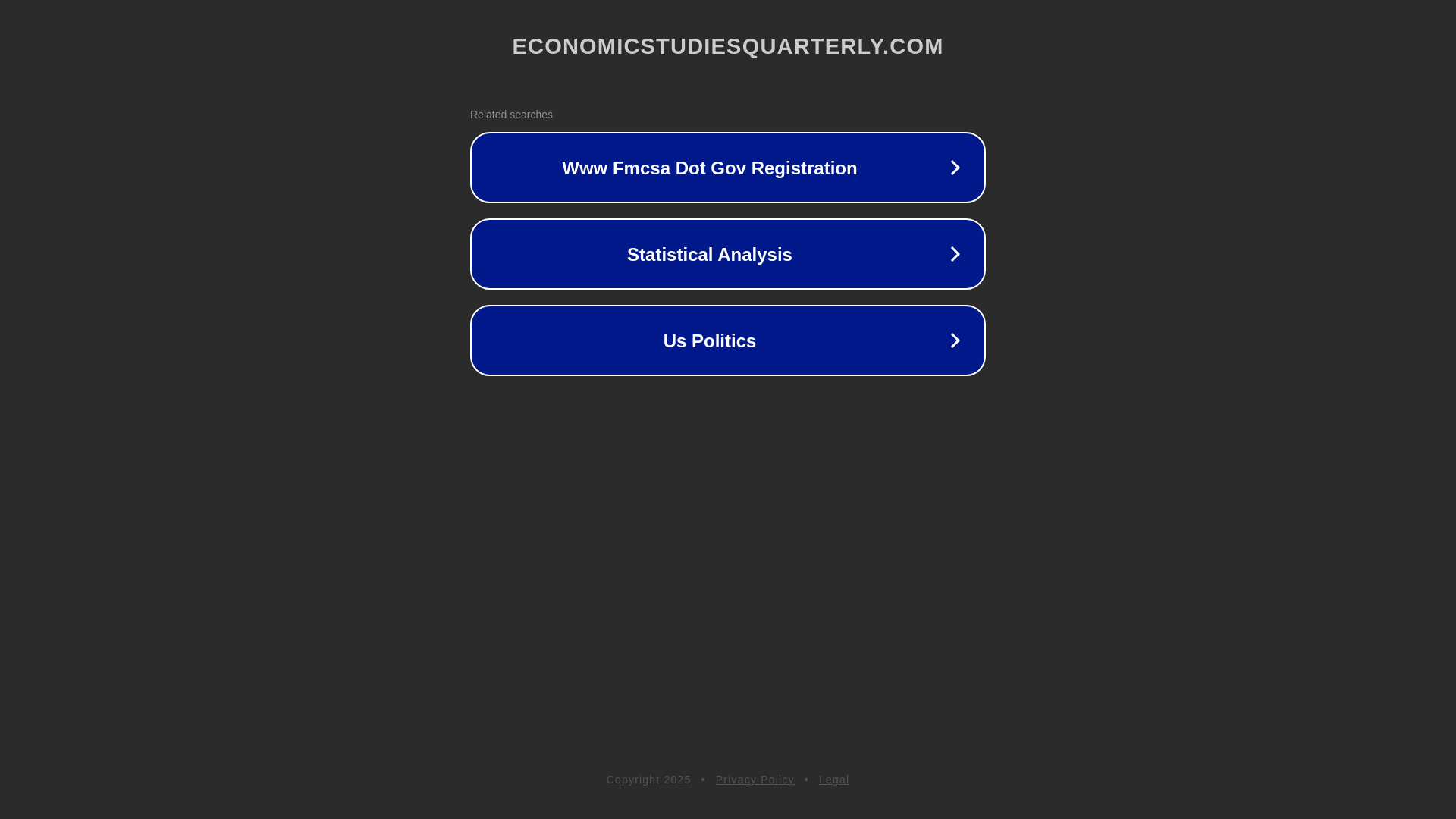 website screenshot of https://economicstudiesquarterly.com/