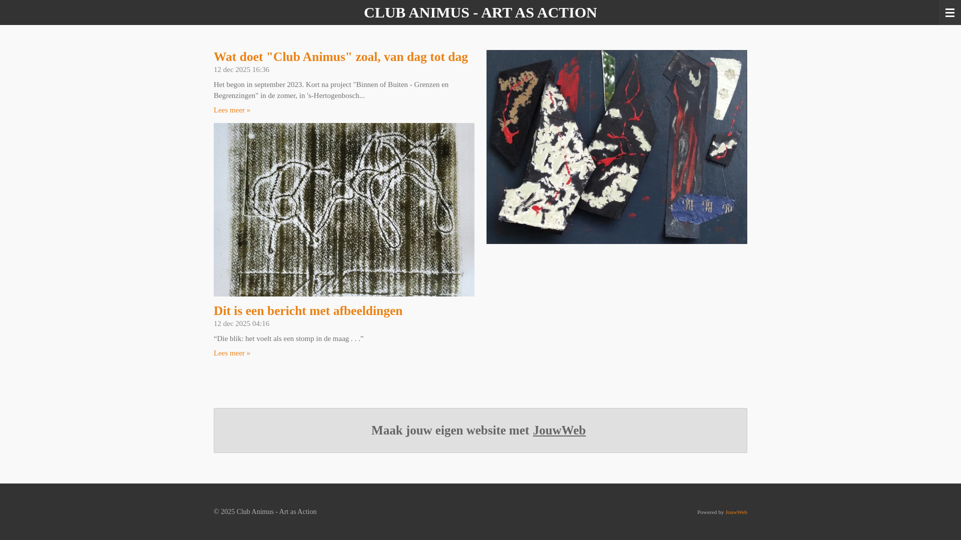 website screenshot of https://club-animus-art-as-action.com/