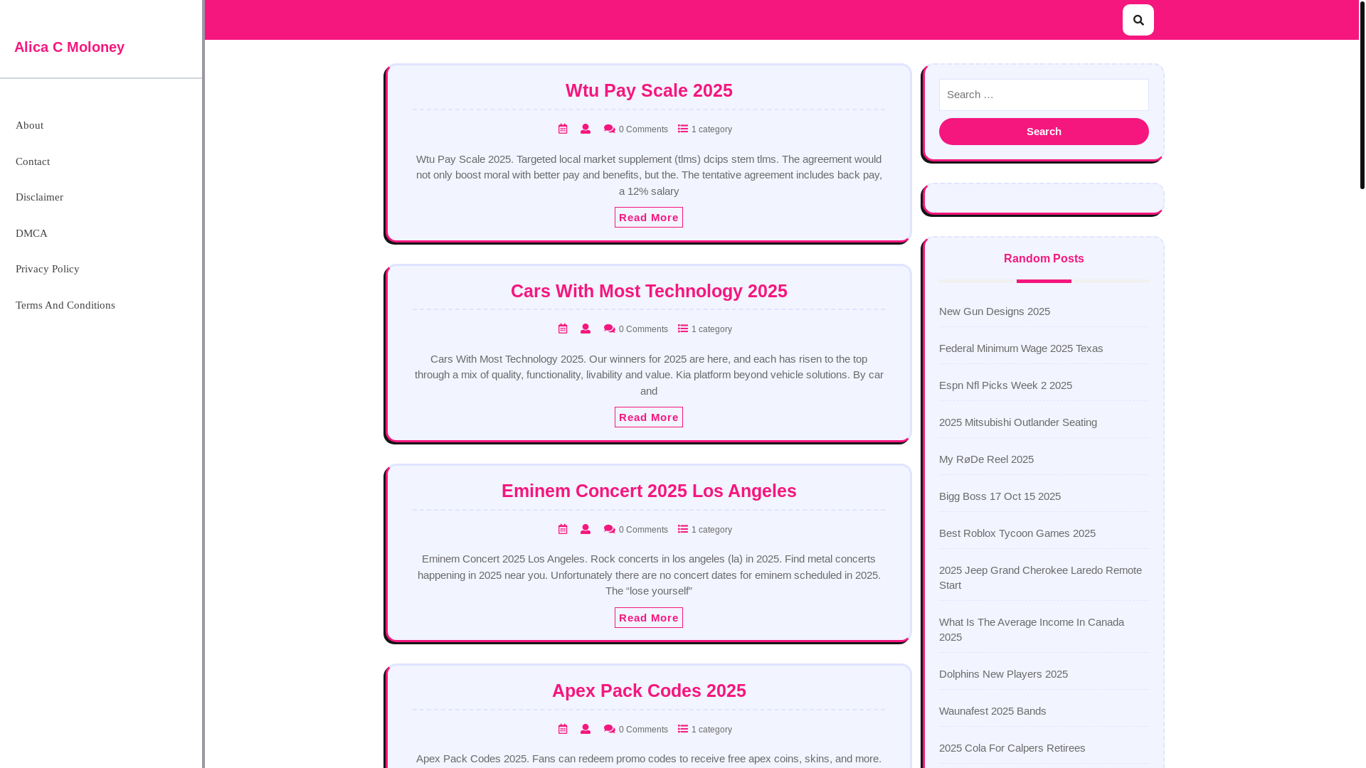 website screenshot of https://alicacmoloney.pages.dev/