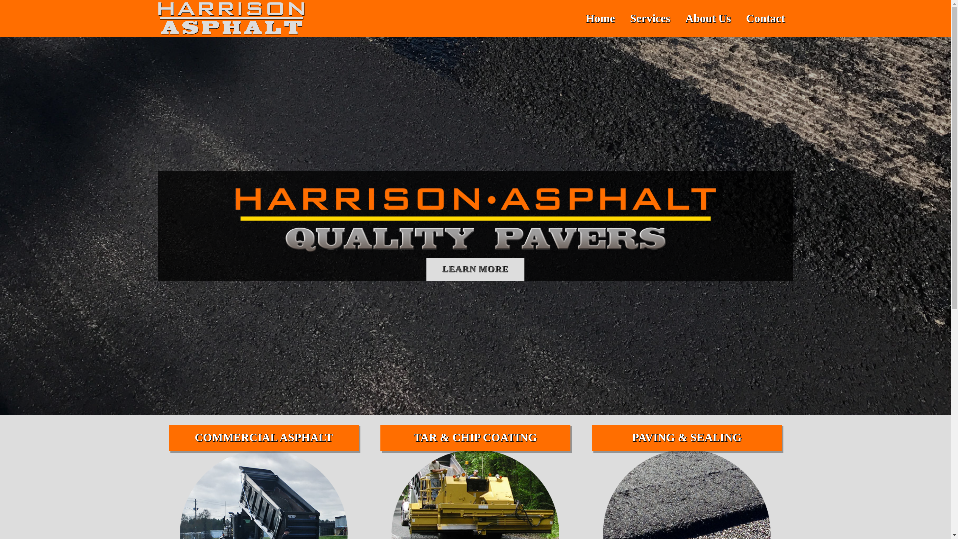 website screenshot of https://harrisonasphaltcontractor.com/