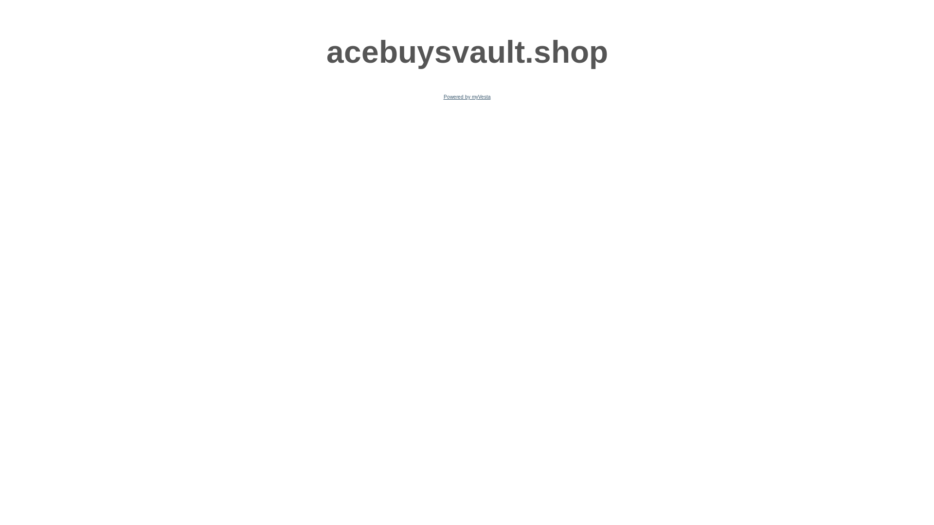 website screenshot of https://acebuysvault.shop/
