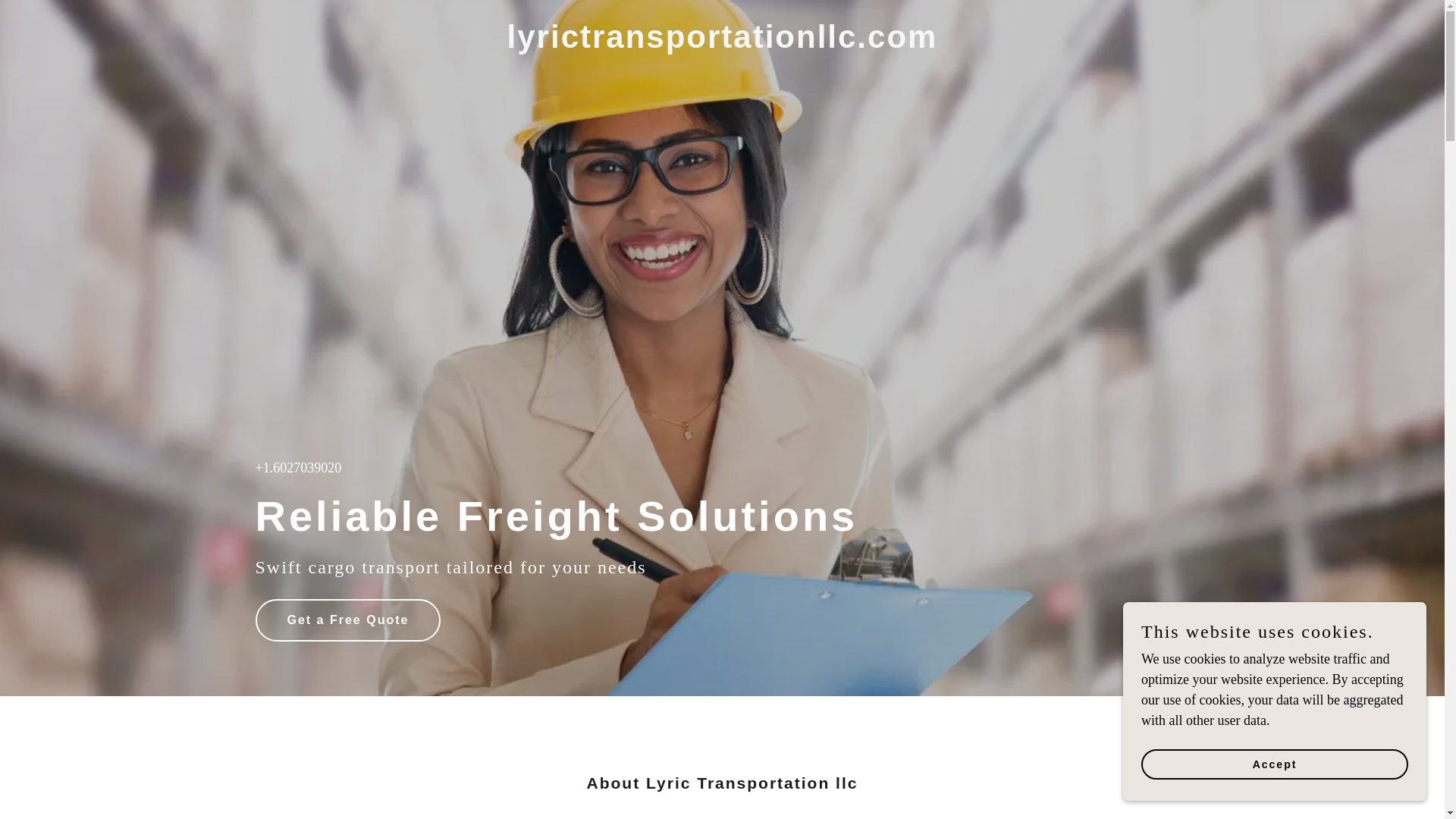 website screenshot of https://lyrictransprotationllc.com/