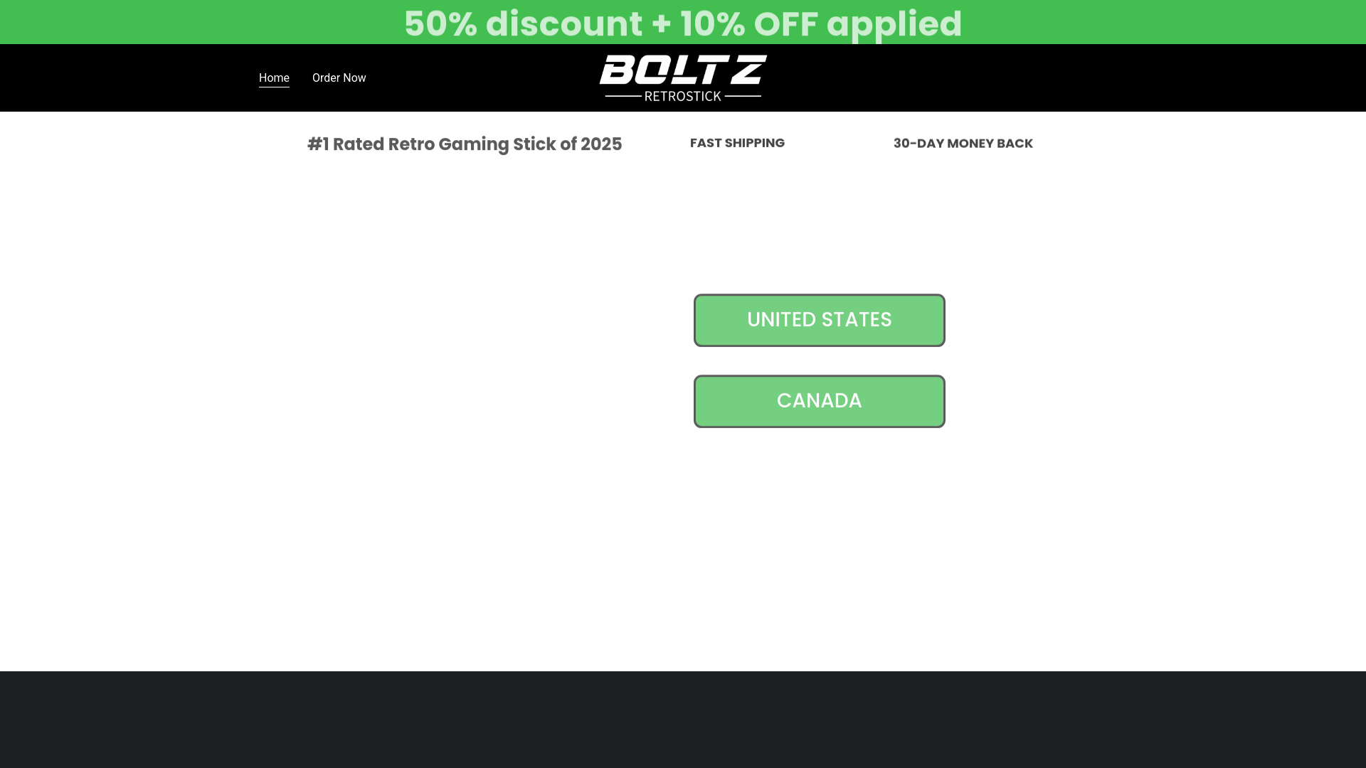 website screenshot of https://getboltzretrostick.shop/