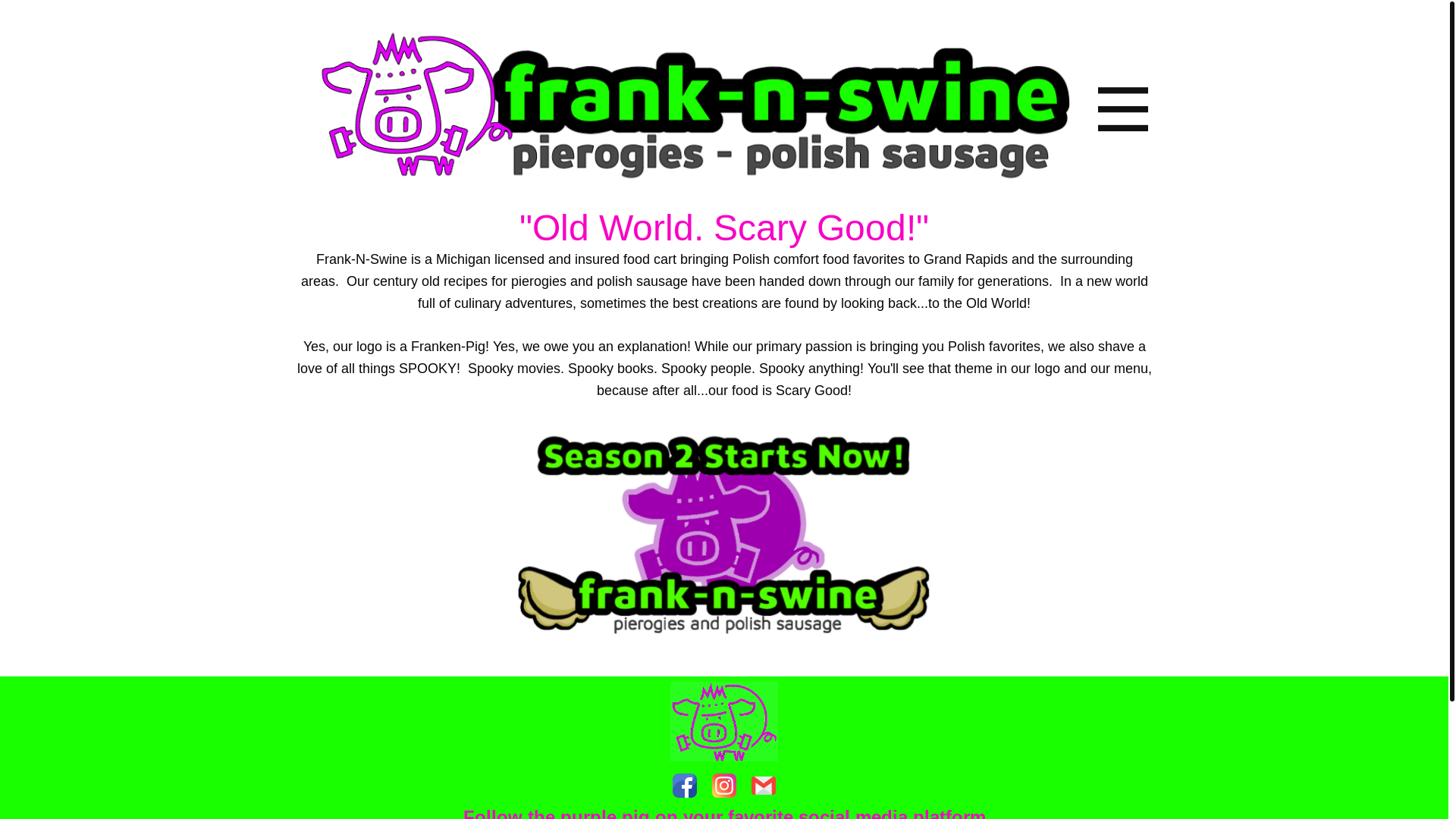 website screenshot of https://frank-n-swine.pages.dev/