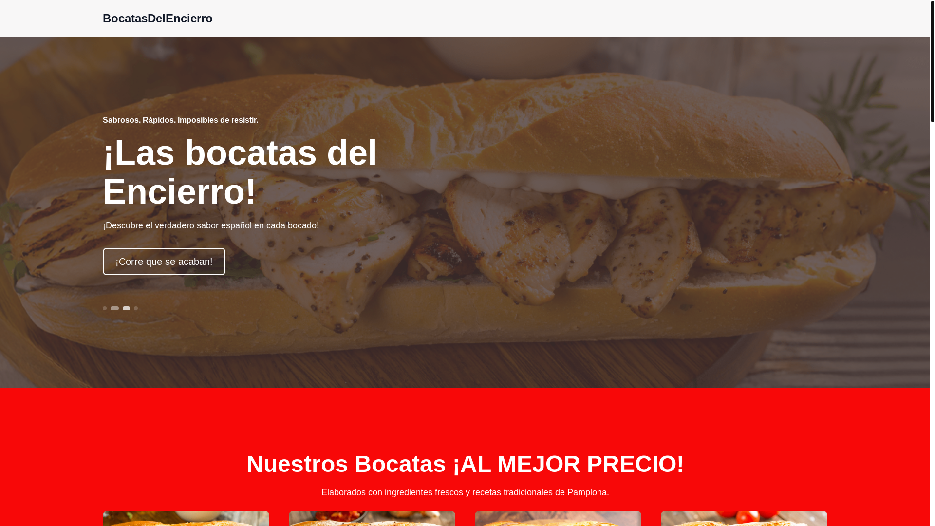 website screenshot of https://bocatasenpamplonanow.com/