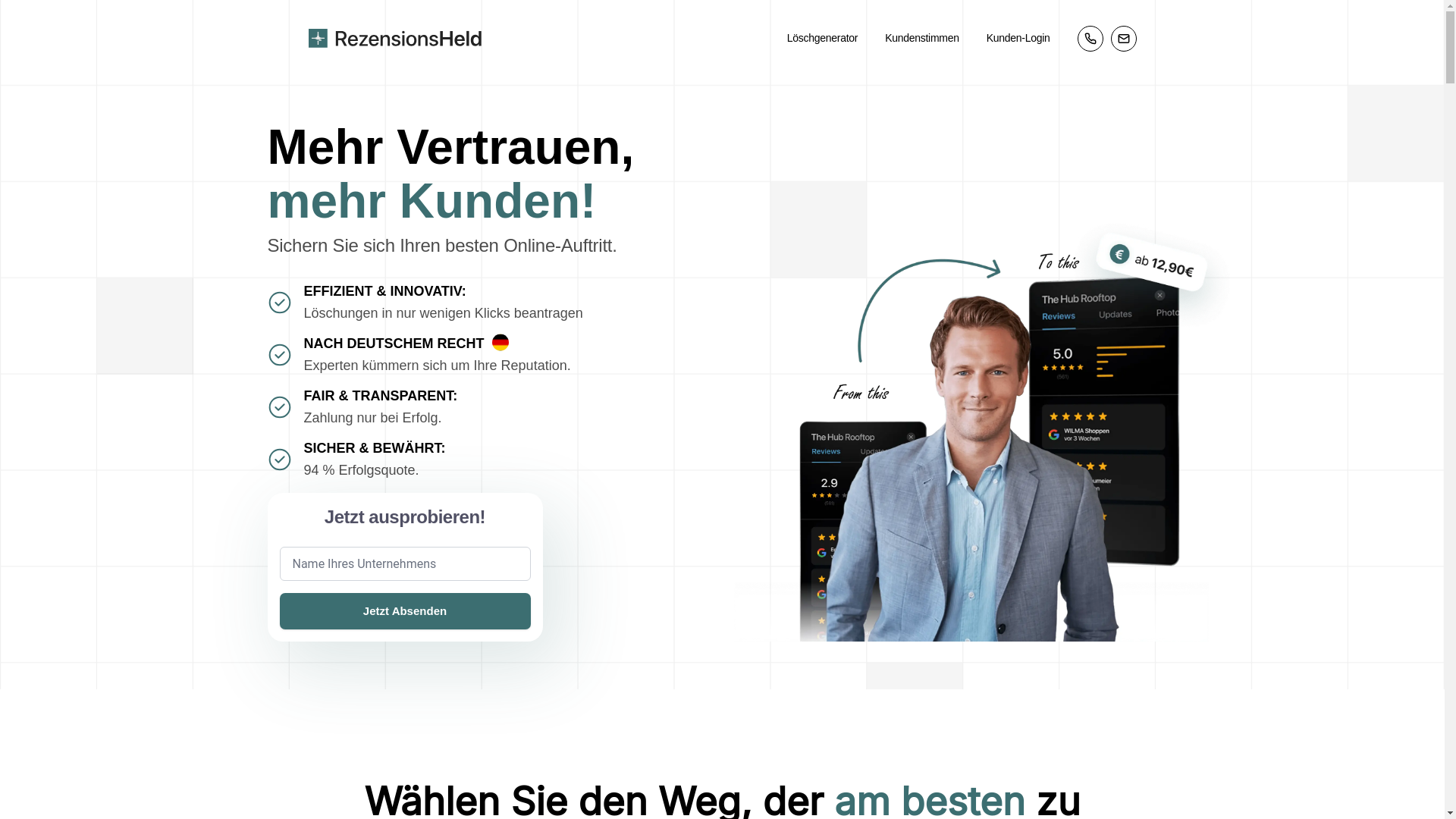 website screenshot of https://rheldenteam.de/