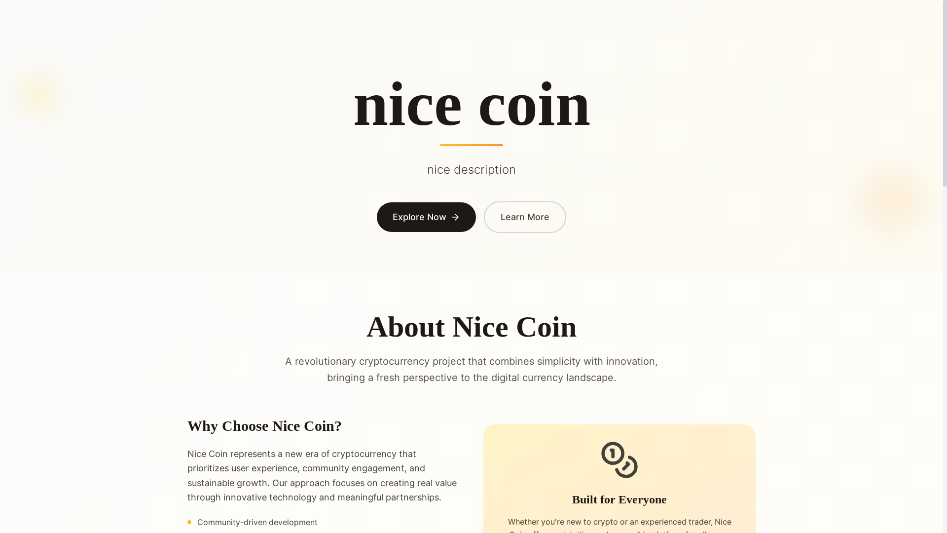 website screenshot of https://nicecoin.fun/