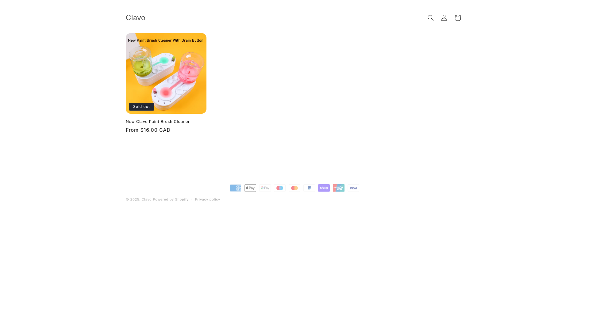 website screenshot of https://clavoshop.com/