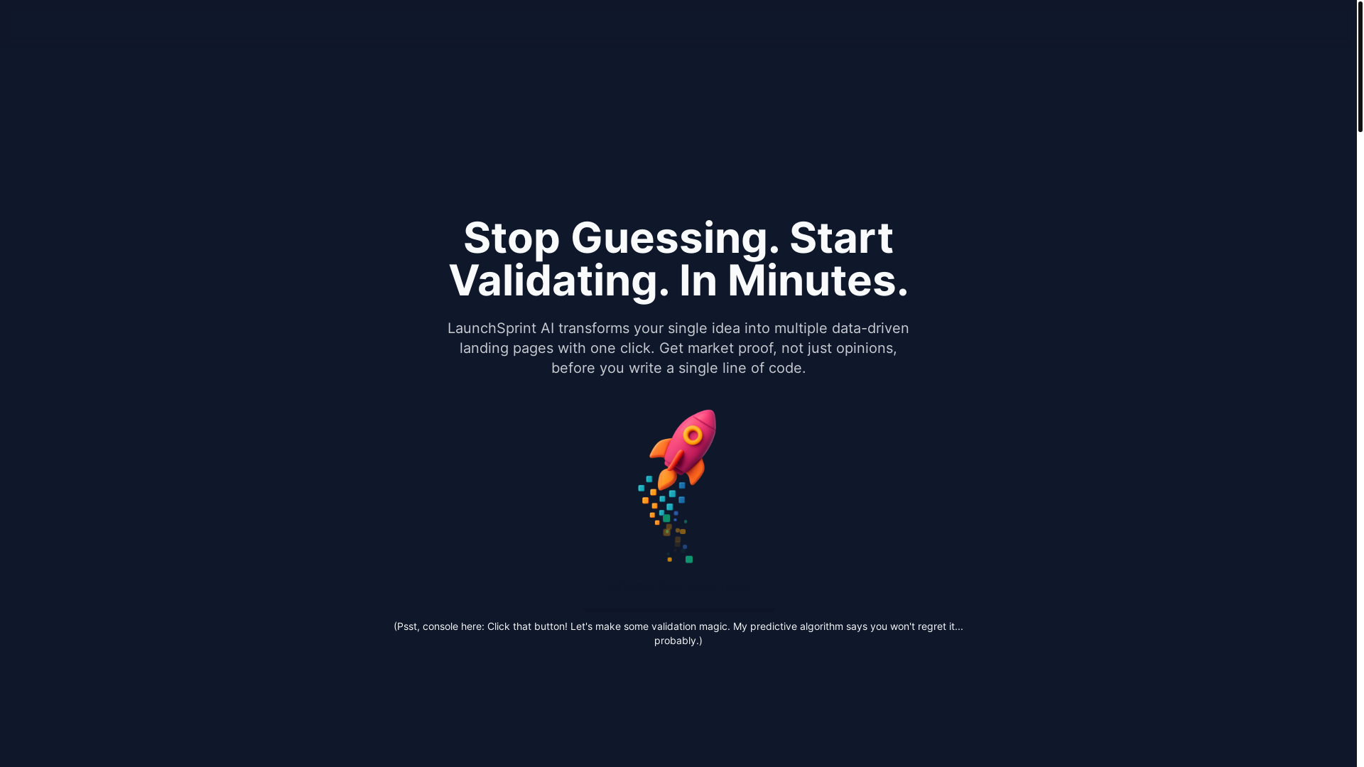 website screenshot of https://launchsprintai.pages.dev/