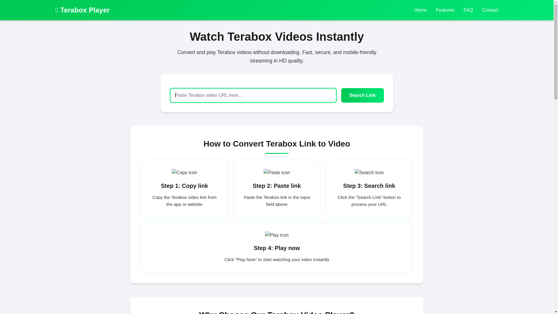 website screenshot of https://teraboxvideo.pages.dev/
