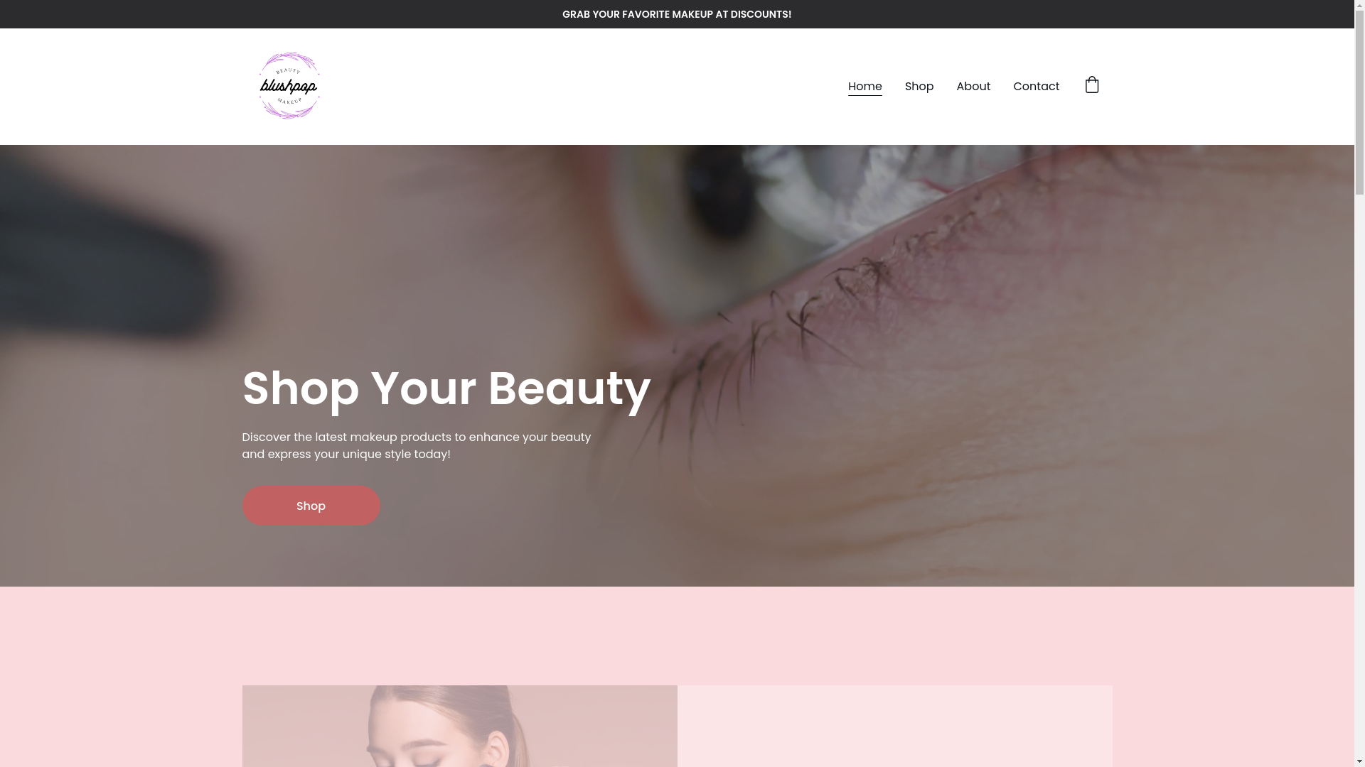 website screenshot of https://blushpop.online/