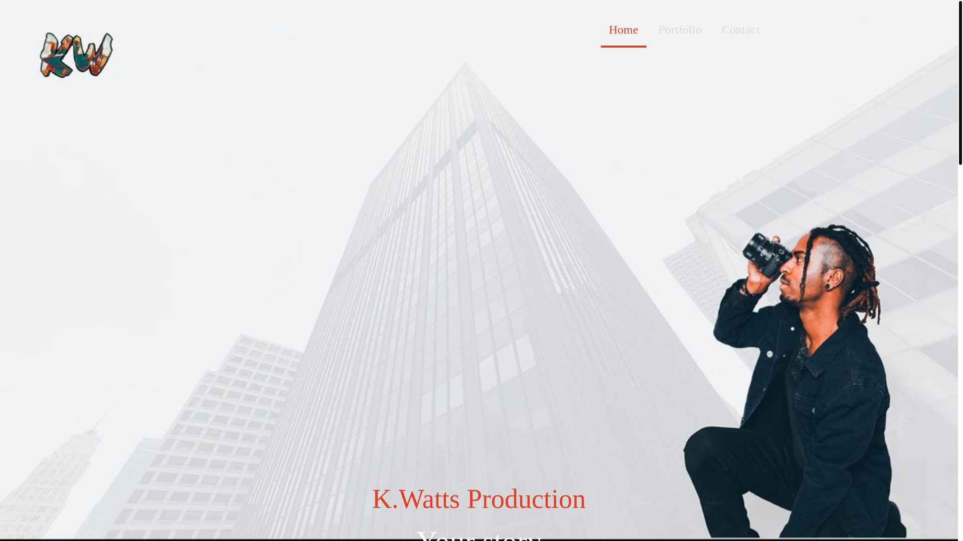 website screenshot of https://kwattsproduction.com/