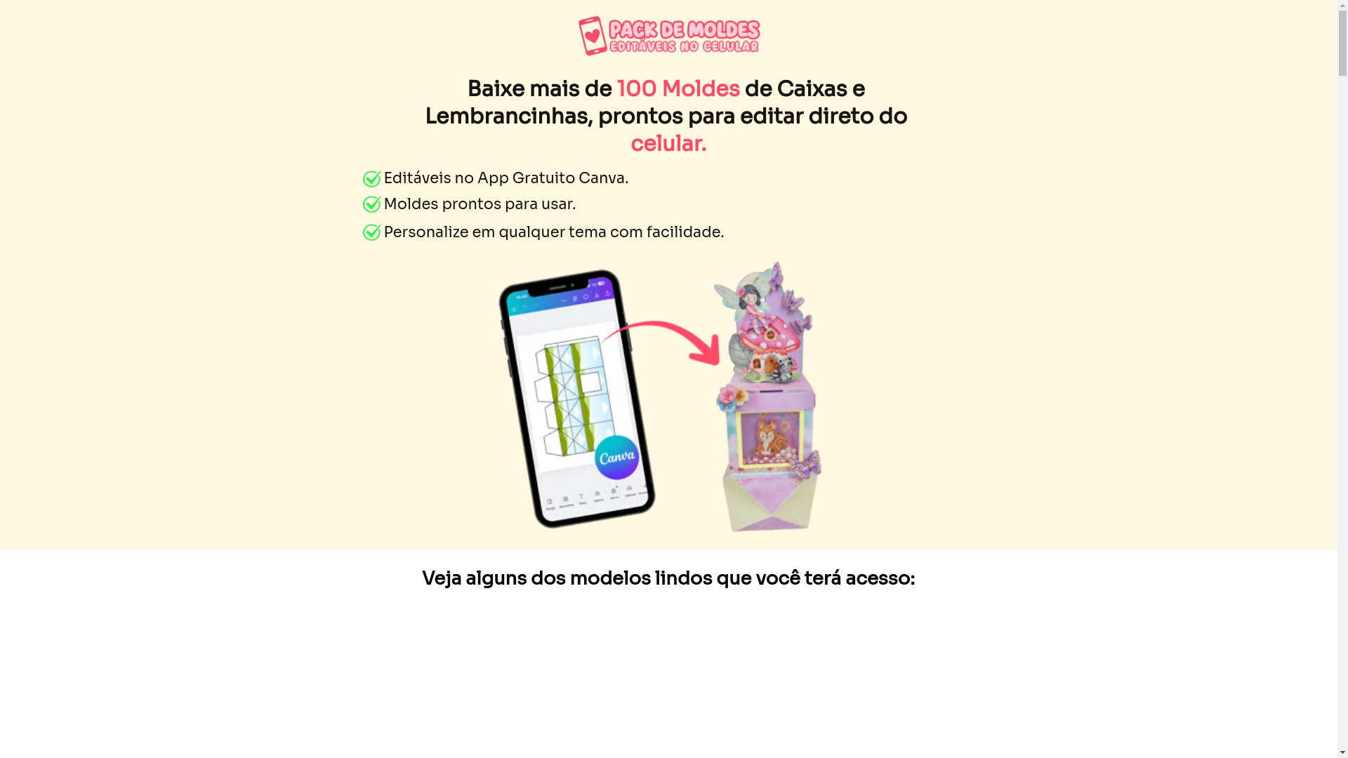 website screenshot of https://moldeseditaveis.com.br/