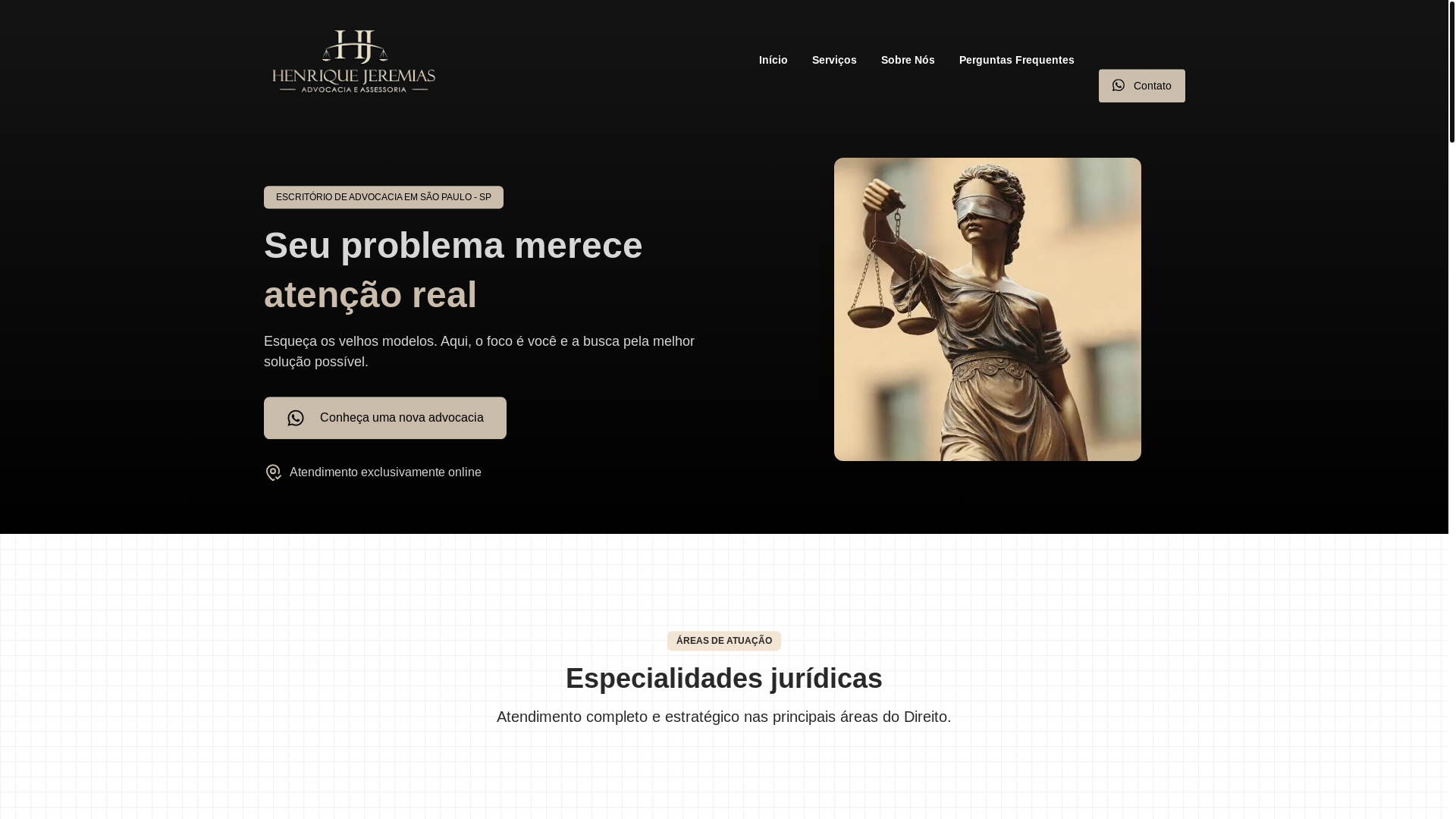 website screenshot of https://drhenriquejeremias.com.br/