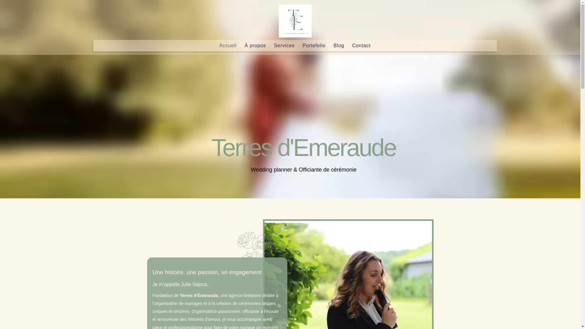 website screenshot of https://terresdemeraude-events.fr/