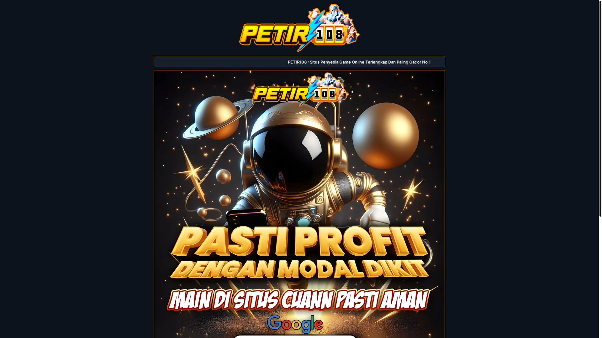 website screenshot of https://petir108-ganteng.pages.dev/