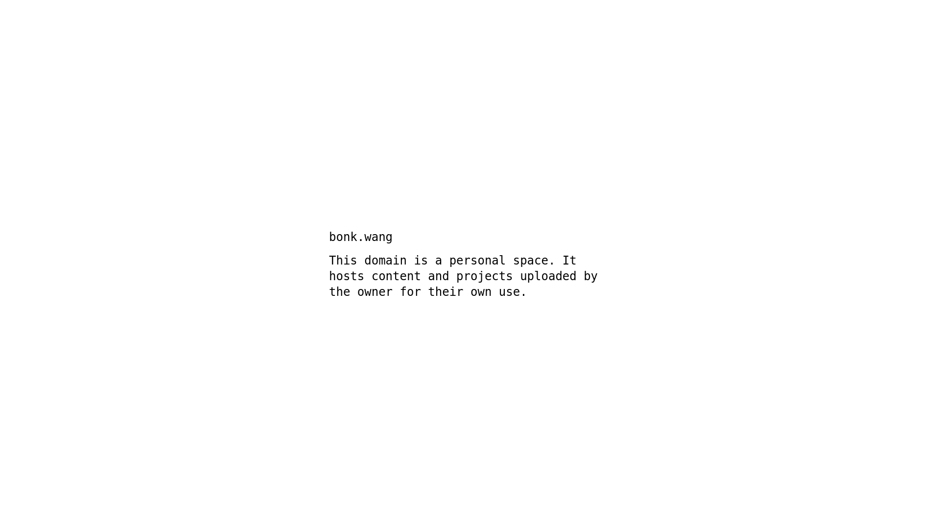 website screenshot of https://bonk-wang.pages.dev/