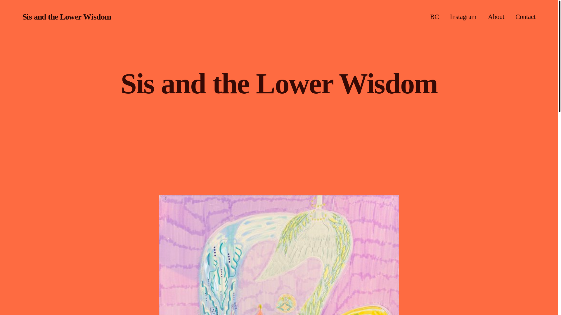 website screenshot of https://sisandthelowerwisdom.com/